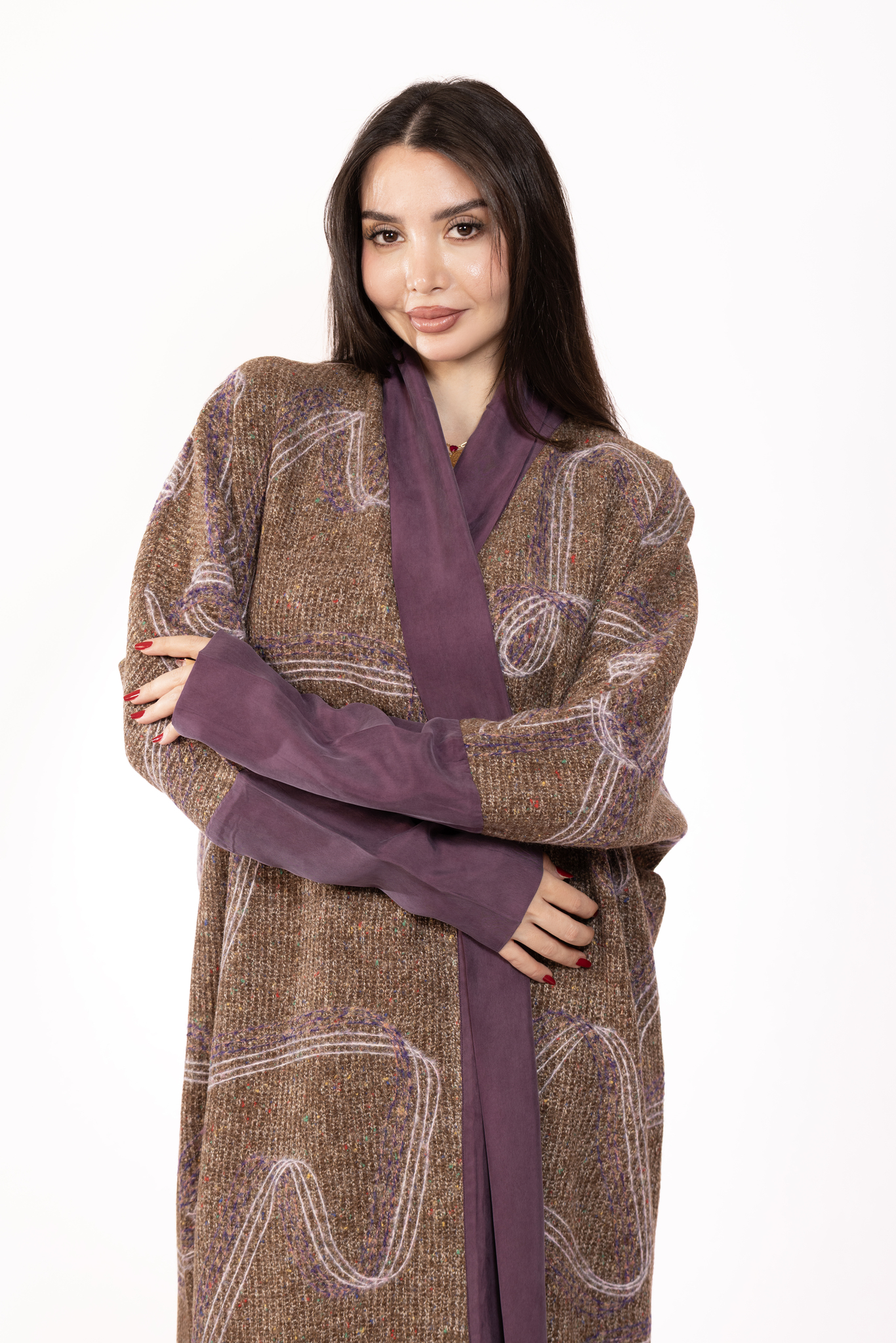 Dusty Mauve Sweater Abaya 
