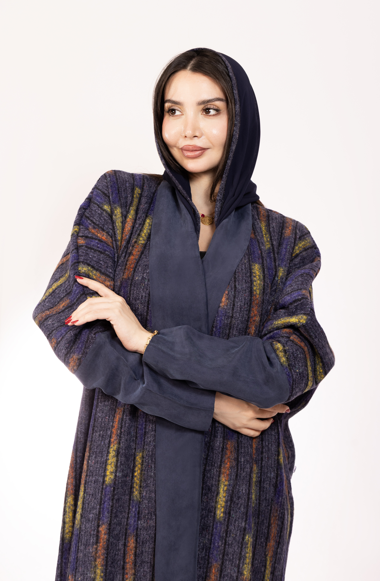 Electric Stripes Sweater Abaya 