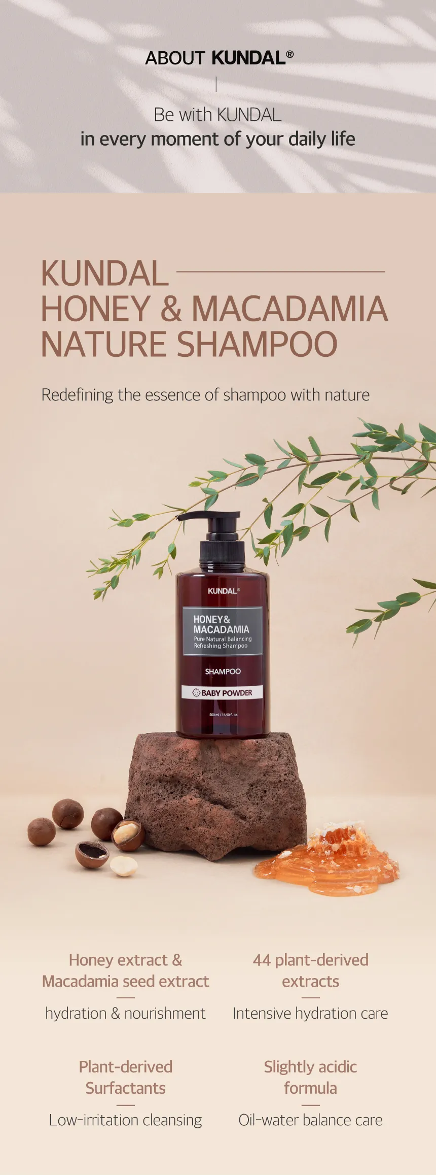   KUNDAL Perfume Hair Care Shampoo + Treatment 500ml Set  