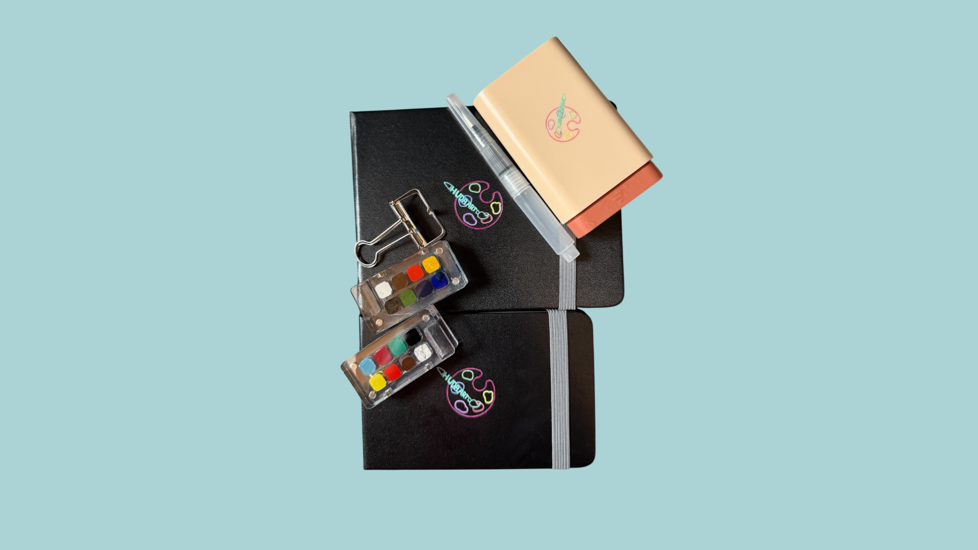 Complete watercolor art bundles by Huda Art.