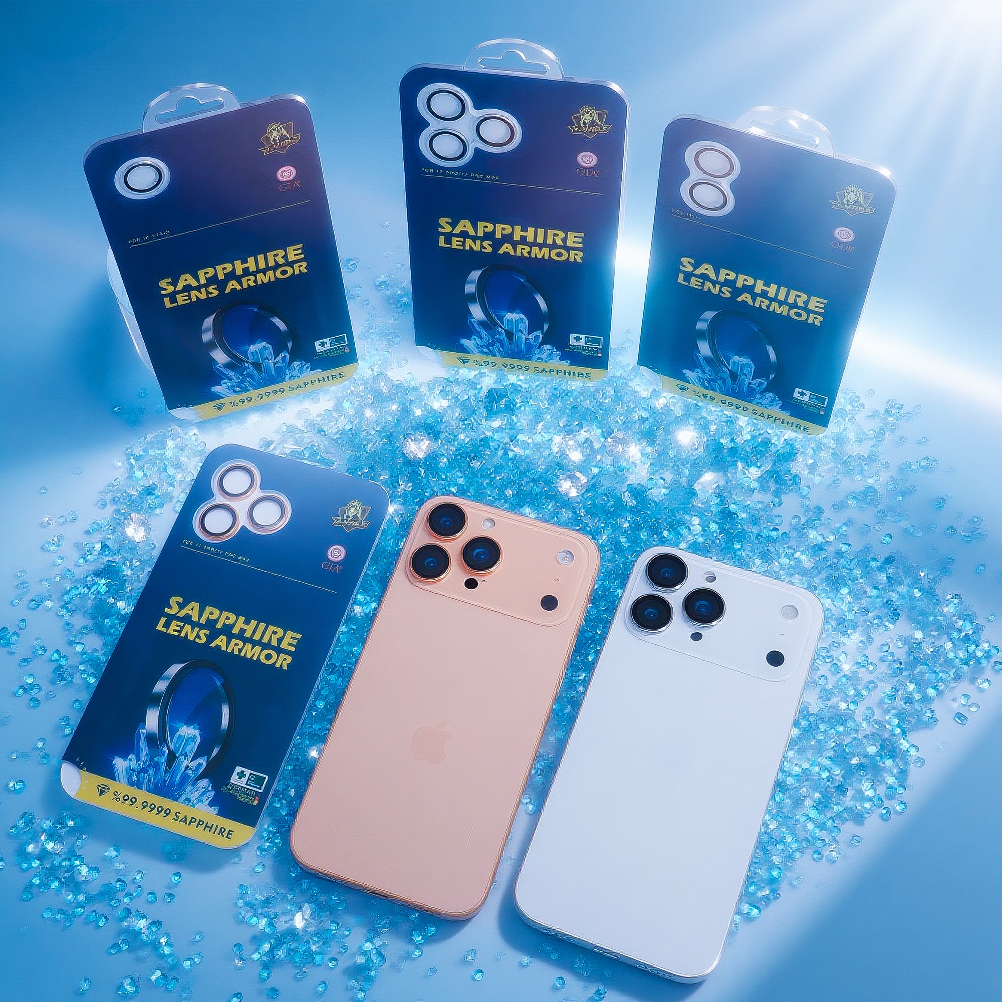  حماية كاميرا SAPPHIRE الياقوت لايفون 17برو و بروماكس - من اكس وولف 