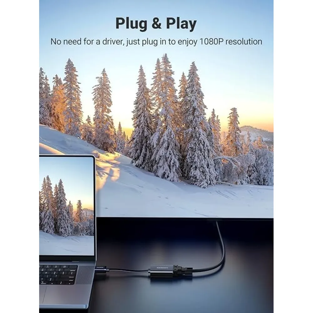  محول UGREEN من HDMI إلى VGA بطول 25 سم  