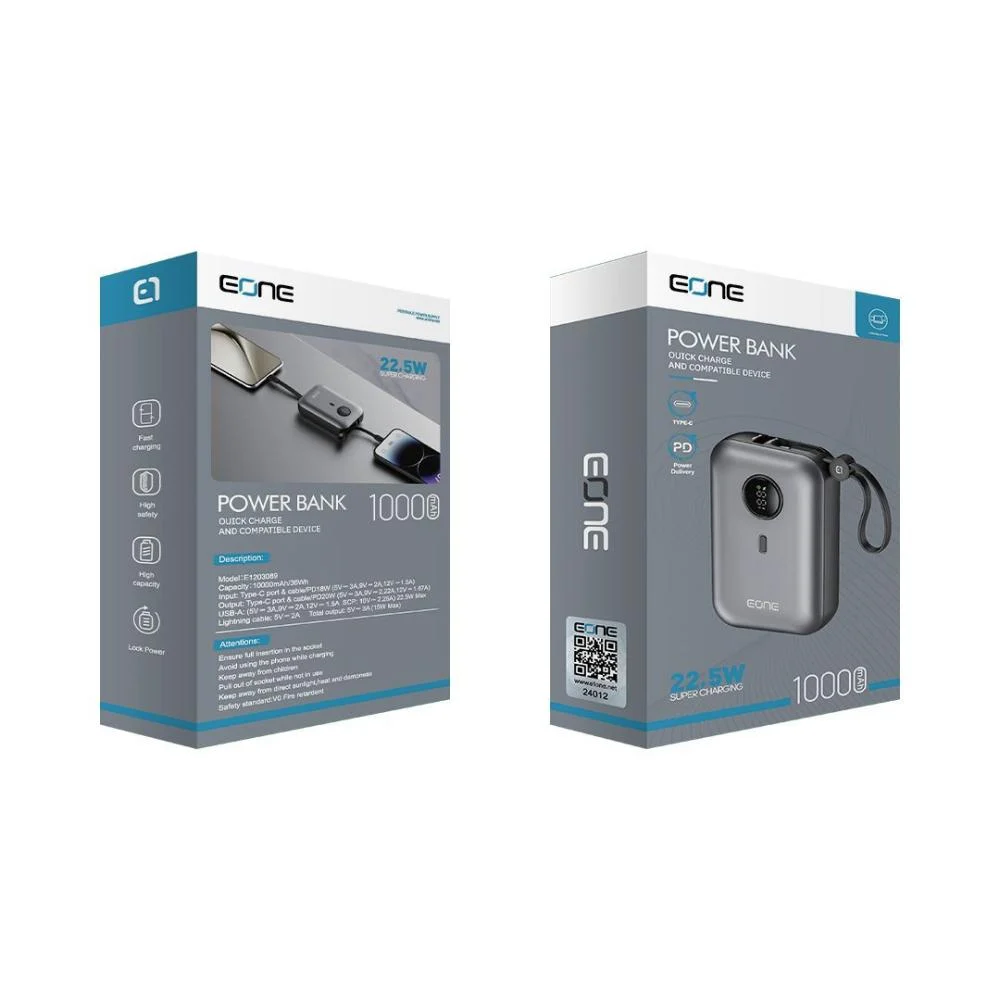  باور بانك EONE | 10000mAh | شحن سريع 22.5W 