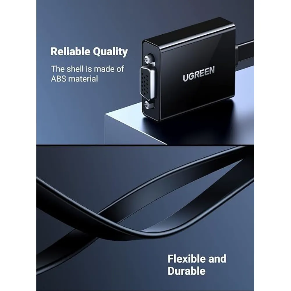  محول UGREEN من HDMI إلى VGA بطول 25 سم  