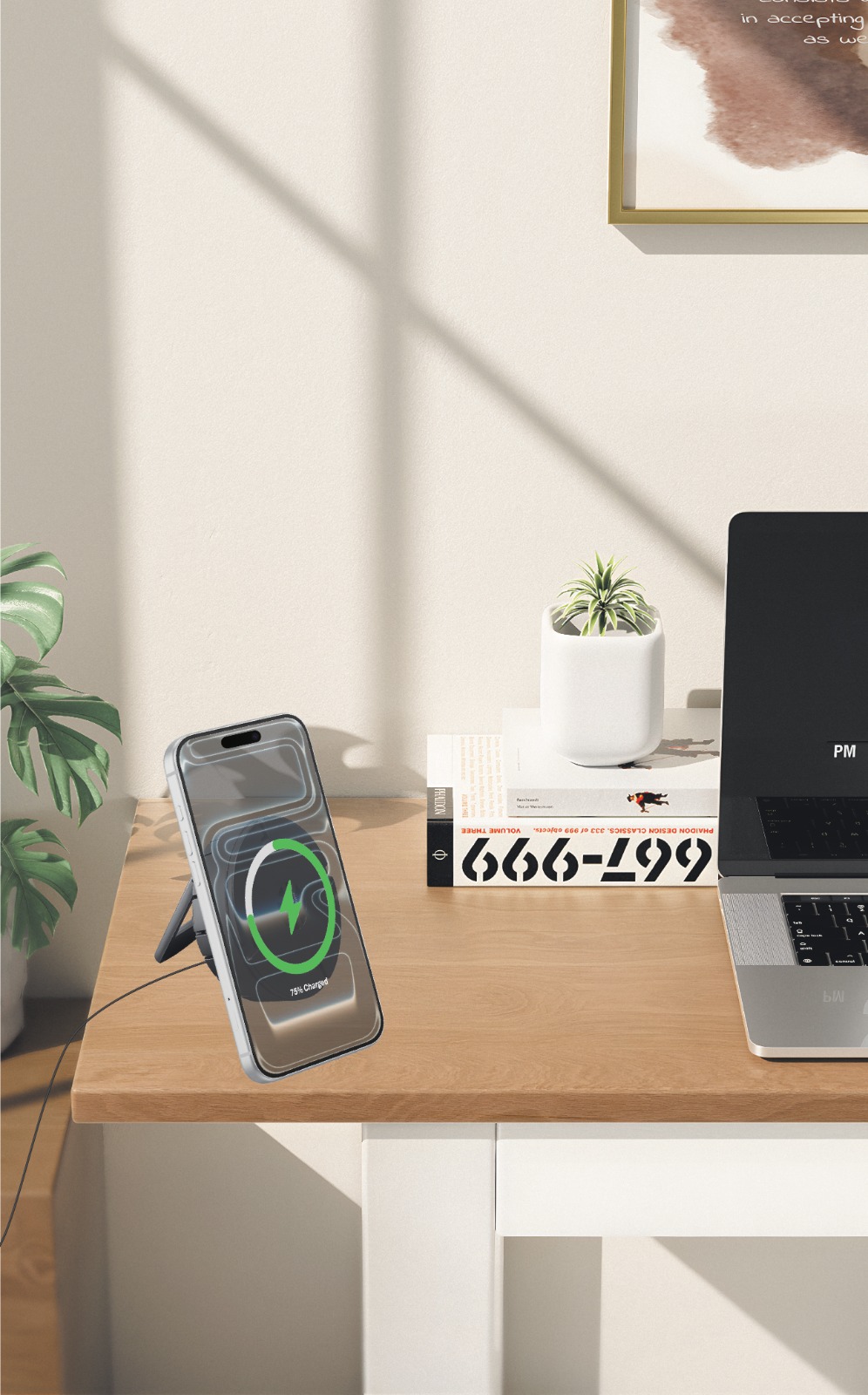  يوفو حامل وشاحن مغناطيسي لاسلكي 25 واط –موديل 4941 