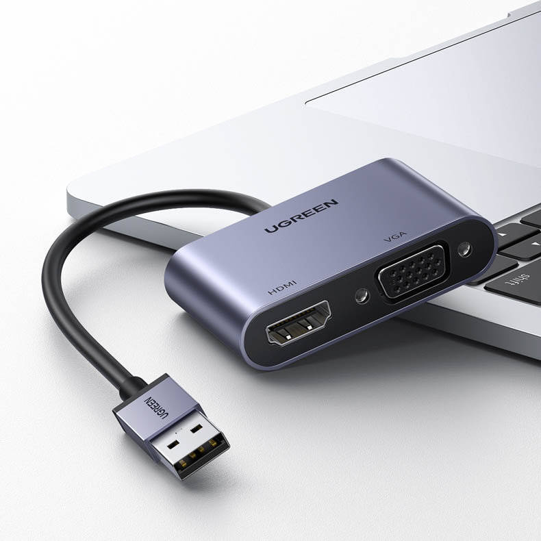  محول UGREEN من USB 3.0 إلى HDMI و VGA 