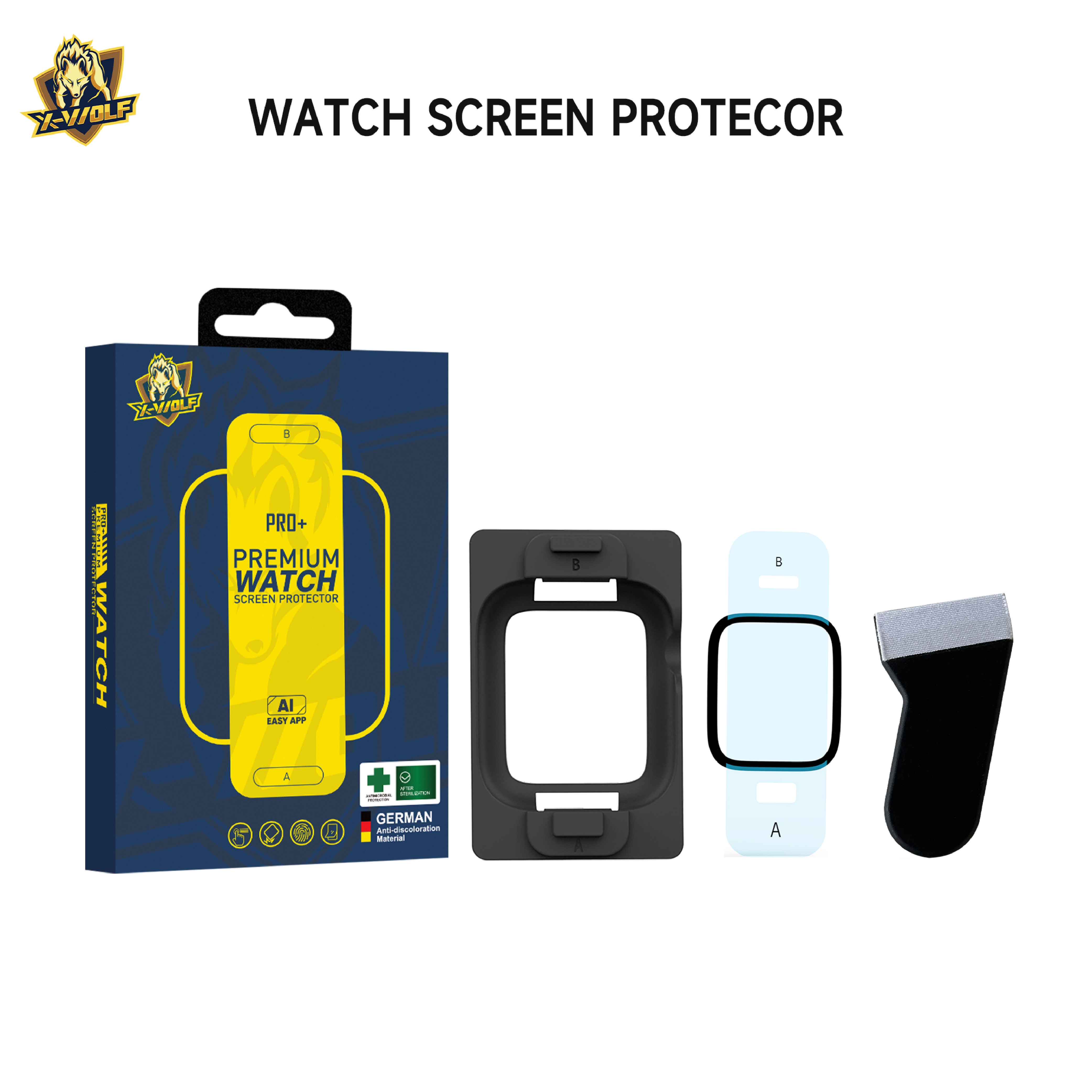  اكس وولف برو بلس حماية شاشه نانو  لساعة ابل مقاس 