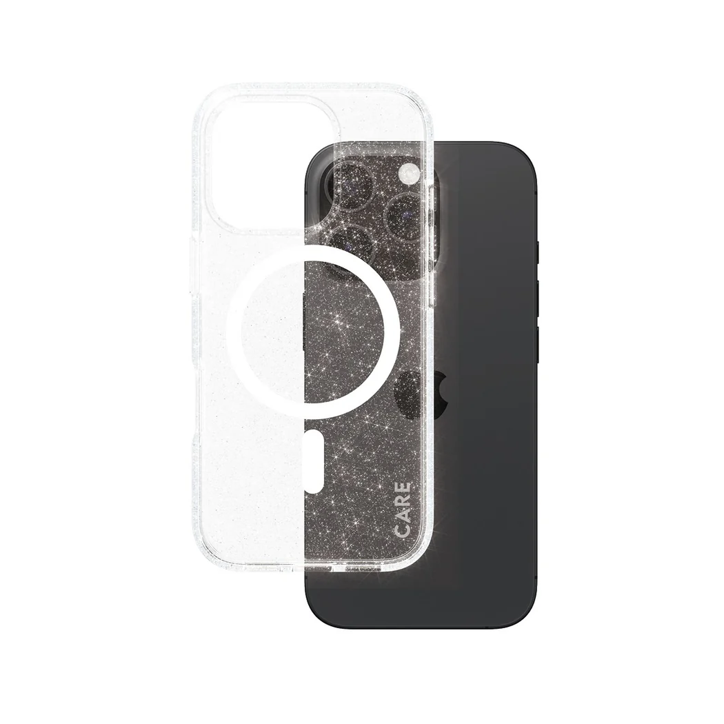  جراب CARE™ من PanzerGlass® Urban Combat Case Star Lit مع MagSafe أبيض لهاتف iPhone 16 Pro 