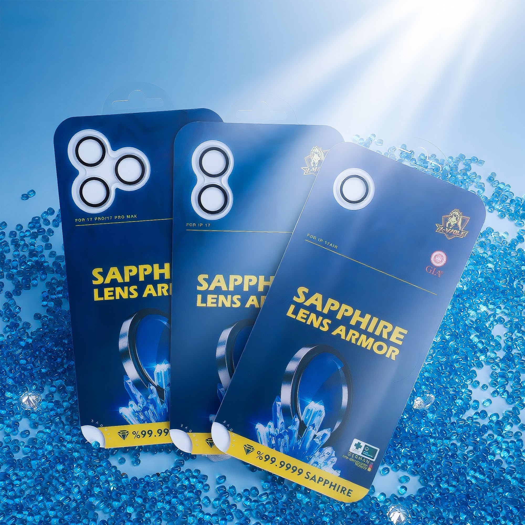  حماية كاميرا SAPPHIRE الياقوت لايفون 17برو و بروماكس - من اكس وولف 