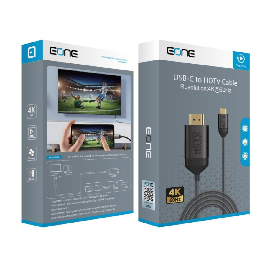  اي ون كيبل USB-C إلى HDTV  
