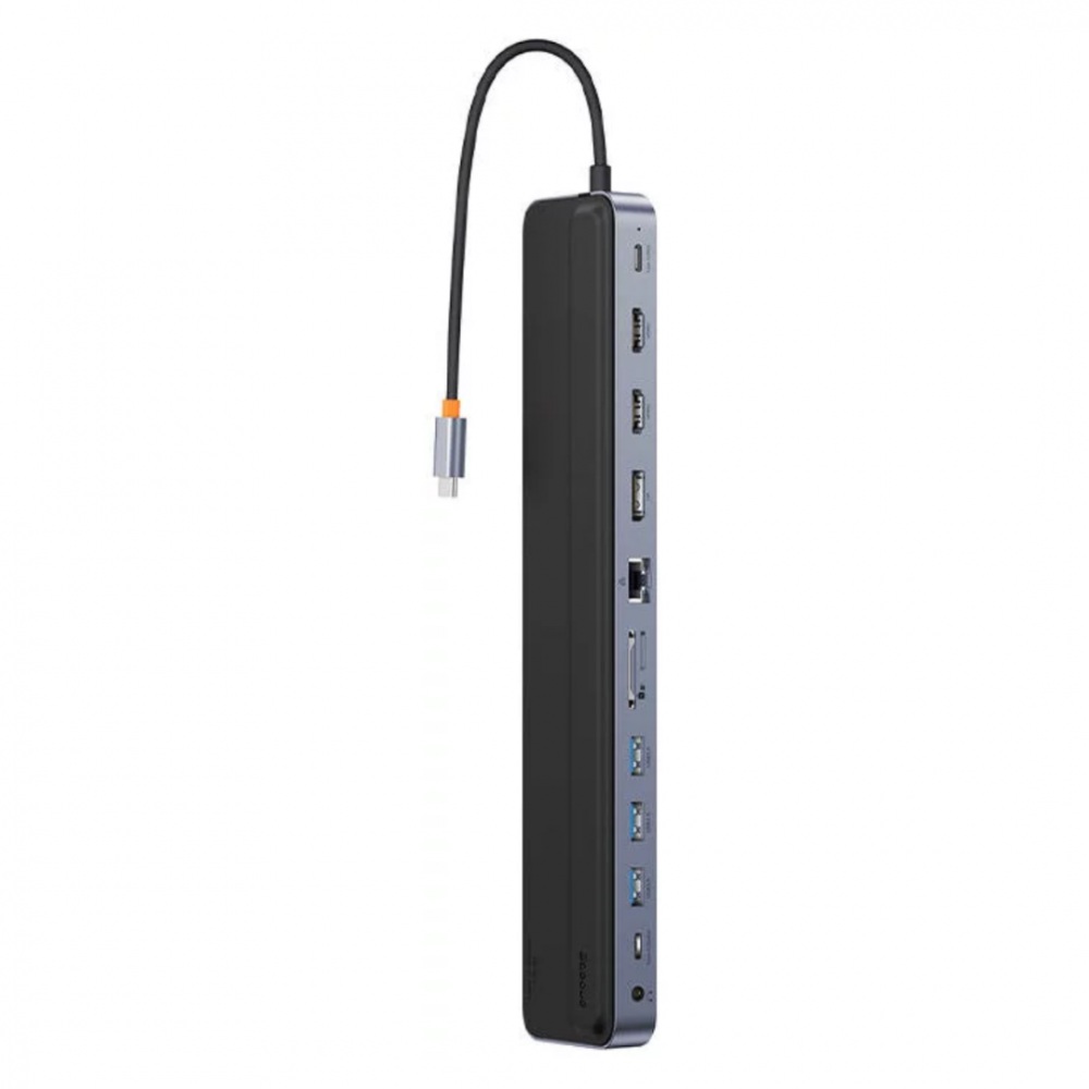  بيسوس - ELITEJOY GEN2 محول منافذ 12 في 1 - اسود 
