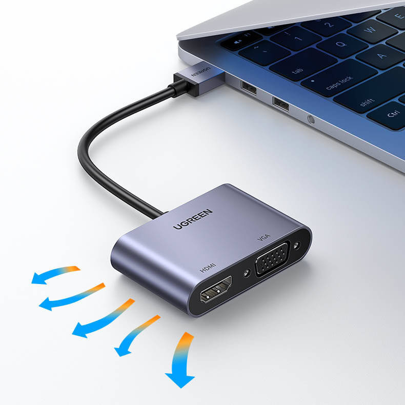  محول UGREEN من USB 3.0 إلى HDMI و VGA 