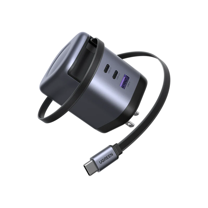  يوجرين شاحن جداري نيكسود برو - بقوة 100 واط مع كابل USB-C قابل للسحب 