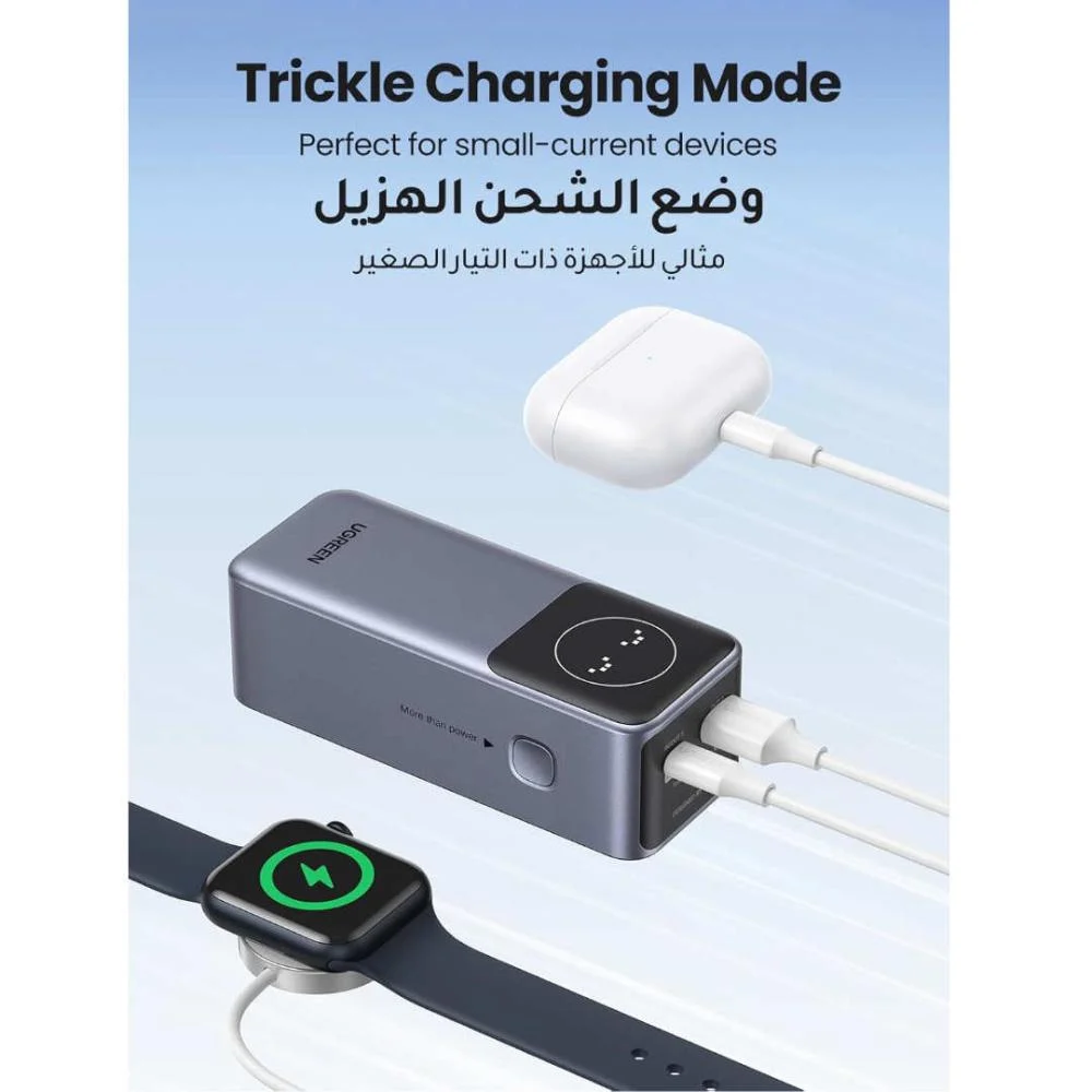  يوجرين - نيكسود باور بانك - 12000 مللي امبير  100W شحن سريع بشاشة رقمية ذكية PB724 