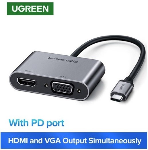  يوجرين محول USB-C إلى HDMI / VGA 