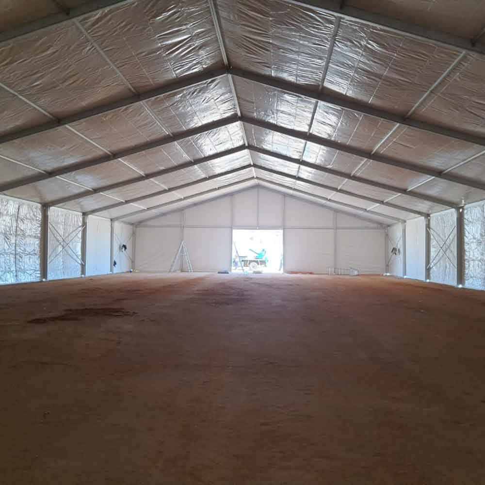  خيام بي في سي 30*20 م المونيوم بلاك اوت 