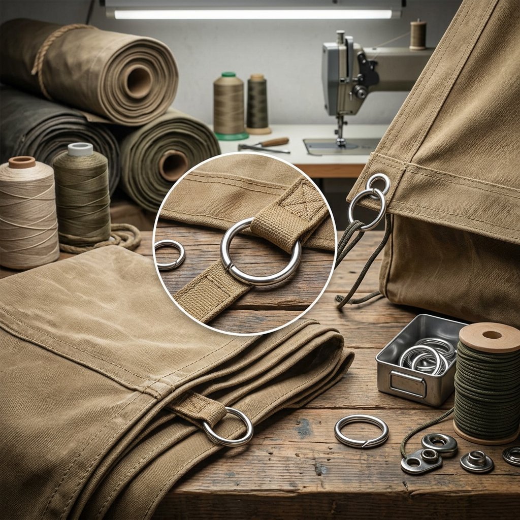  حلق حديد دائري لتثبيت الخيام والأشرعة 