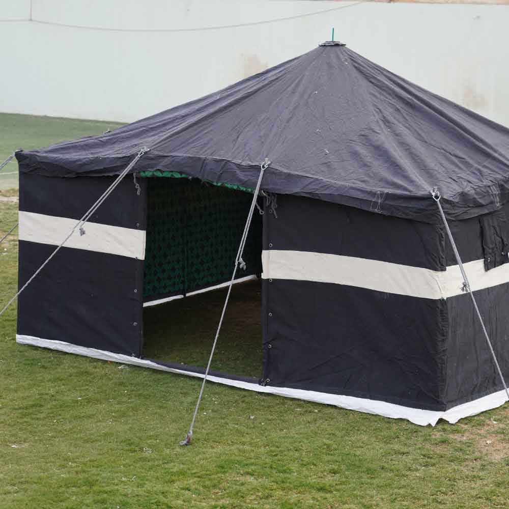 خيام اسود باكستاني 1 خط 4*4 ياردة 2 طبقة 