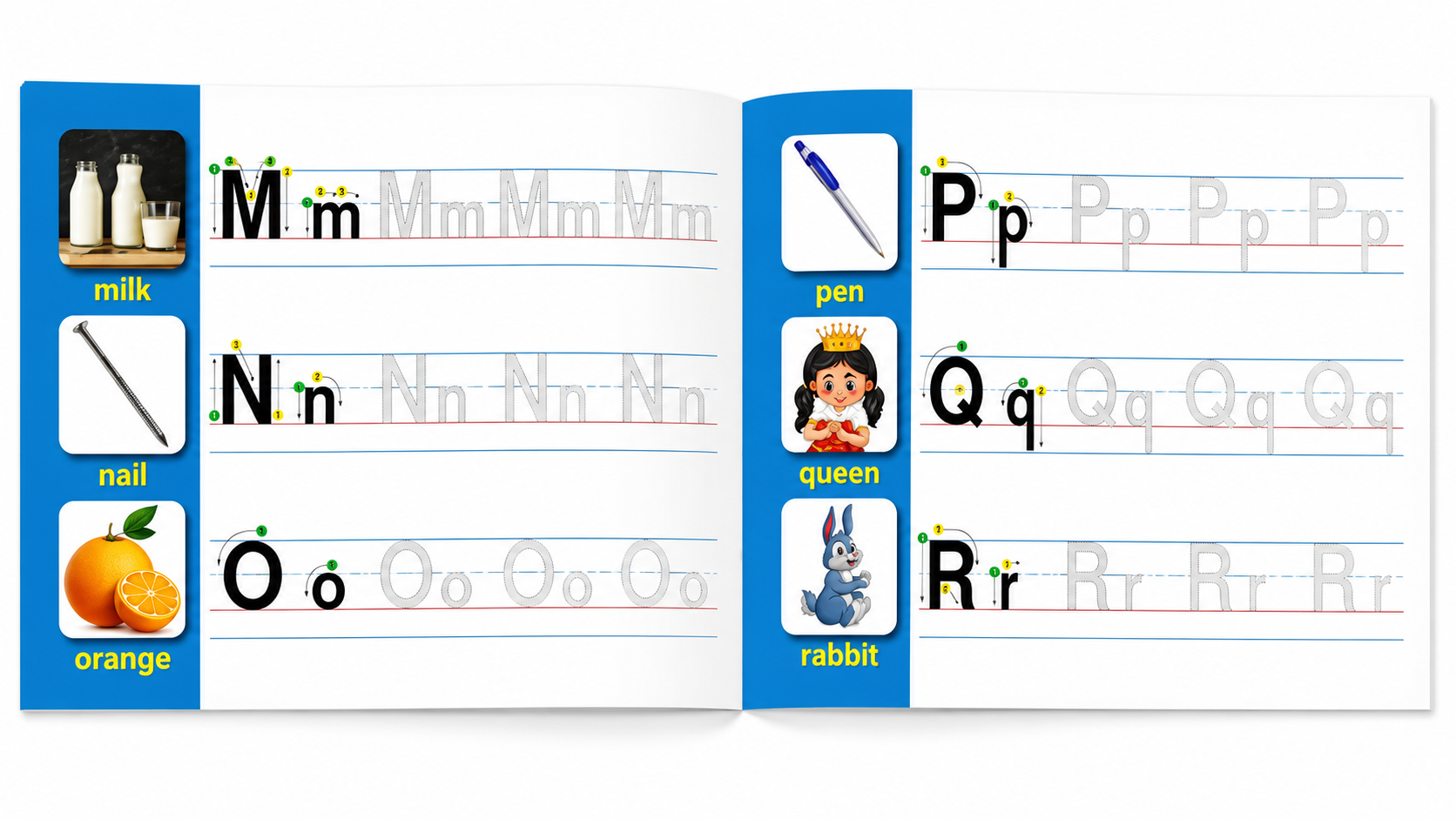 سبورة للتدريب على الحروف والارقام الانجليزية