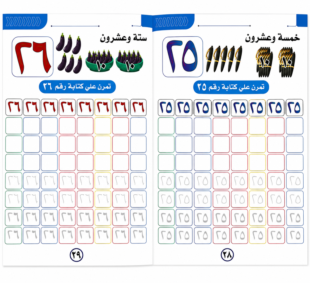 تمرن على كتابة الأرقام
