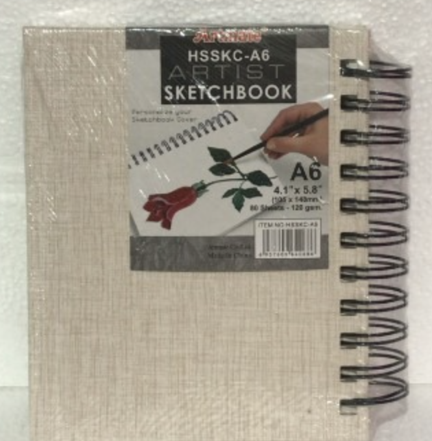 Artmate sketch book size a6 80 sheets 120gsm ارتميت دفتر رسم 80 ورقة