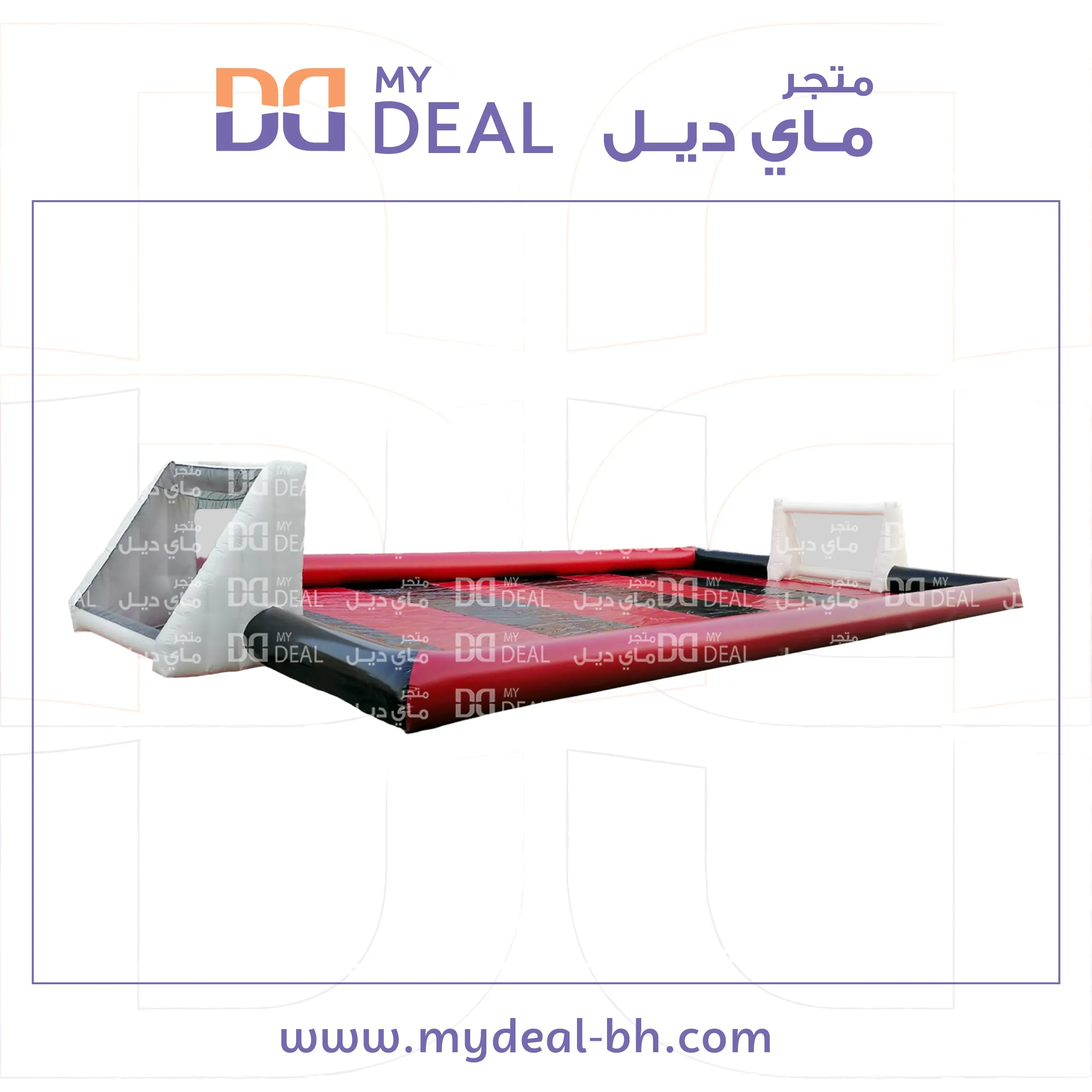 ملعب صابوني ضخم 24 *12  متر لون أسود وأحمر 