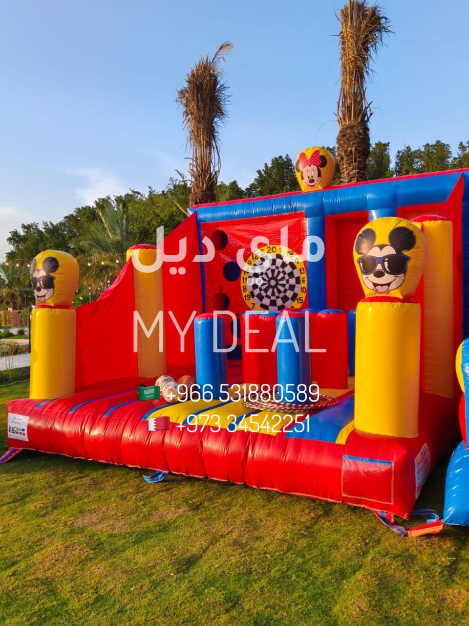 ايجار لعبة تحدي مجموعة تحديات حركية ممتعة 4*4*3 متر مع  شخصية ميكي و ميني ماوس