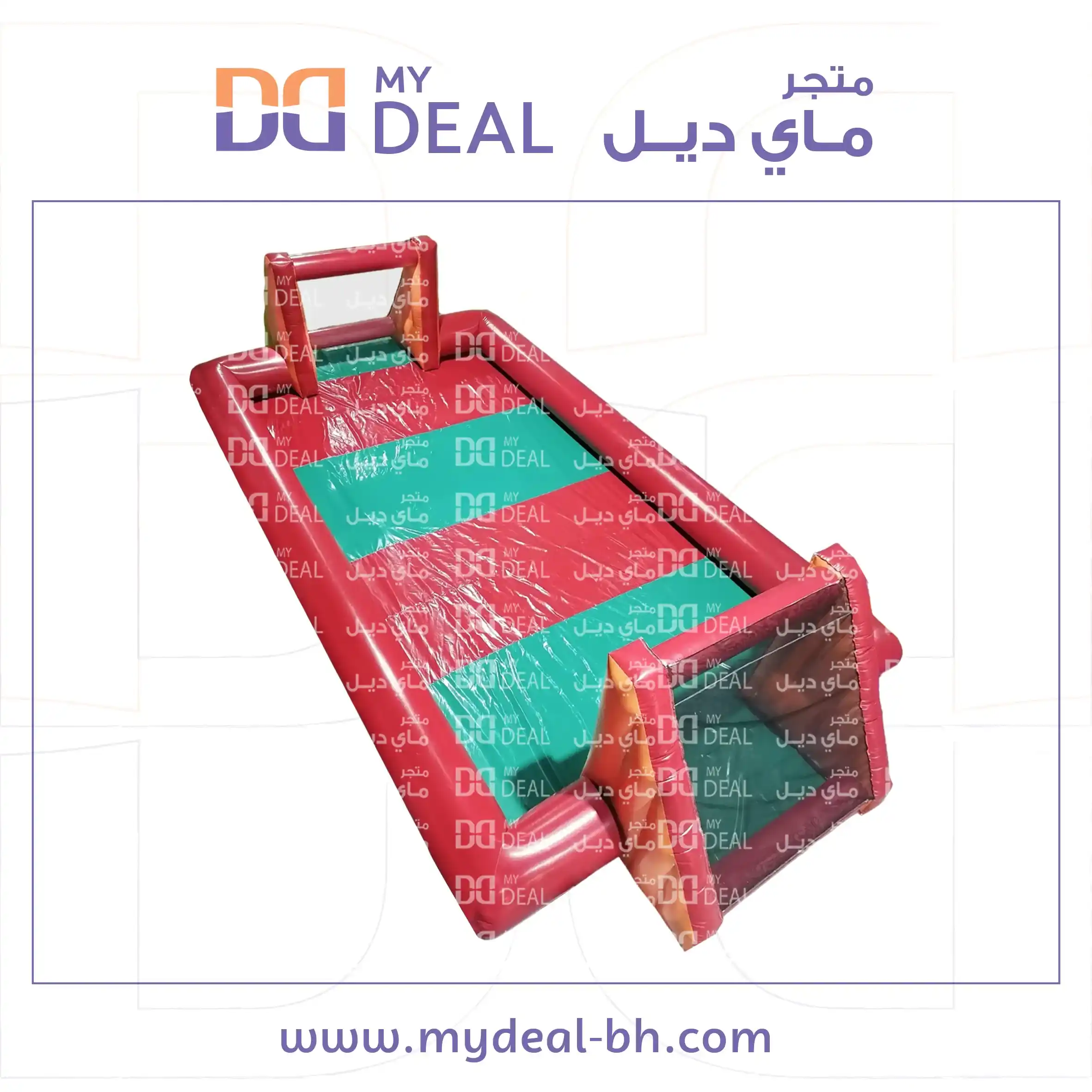 ملعب صابوني 10 * 5 متر لون احمر واخضر
