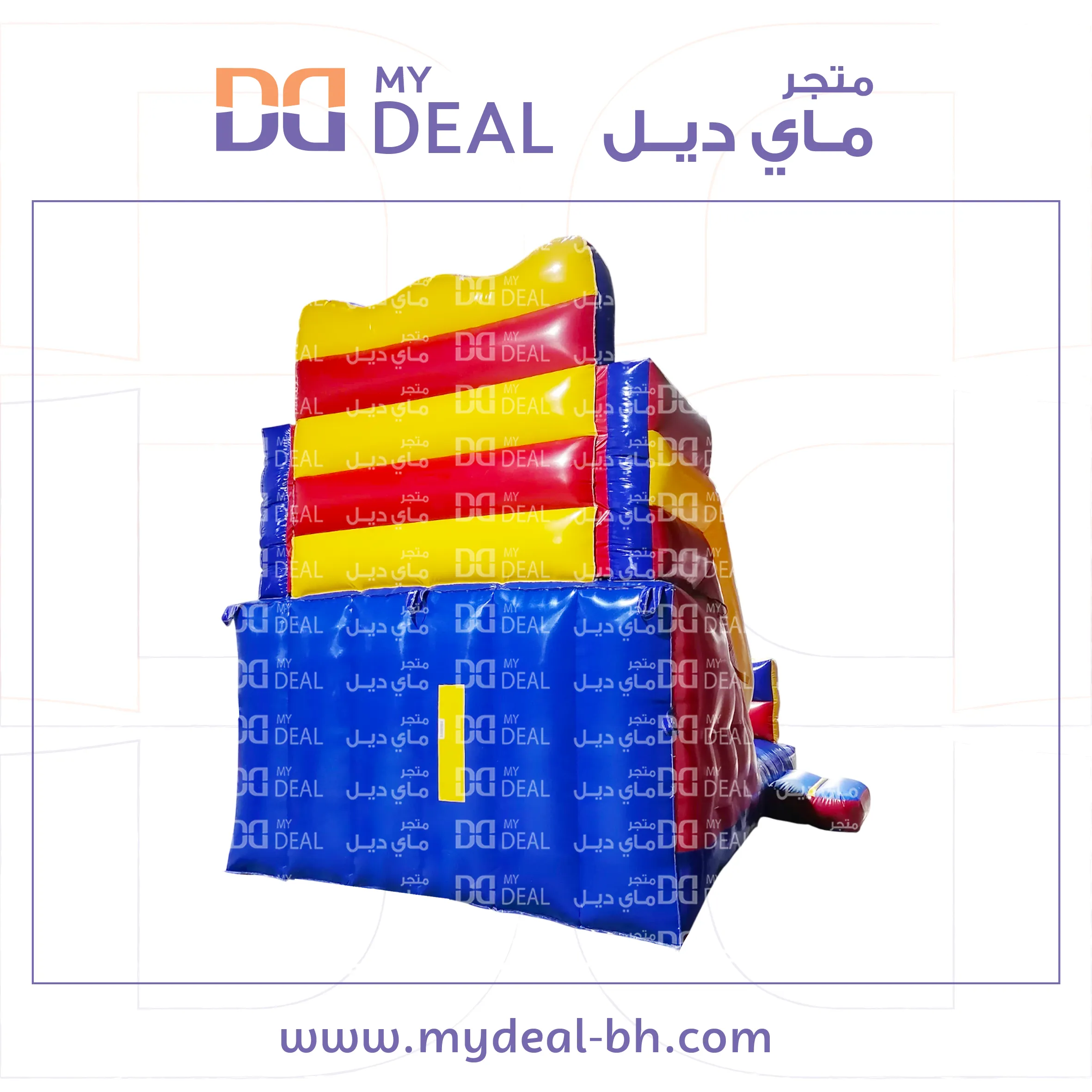 زحليقة مع نطيطة هوائية وجدار ودرج جانبي وبوابة 5 * 3.60 * 4.50 متر 