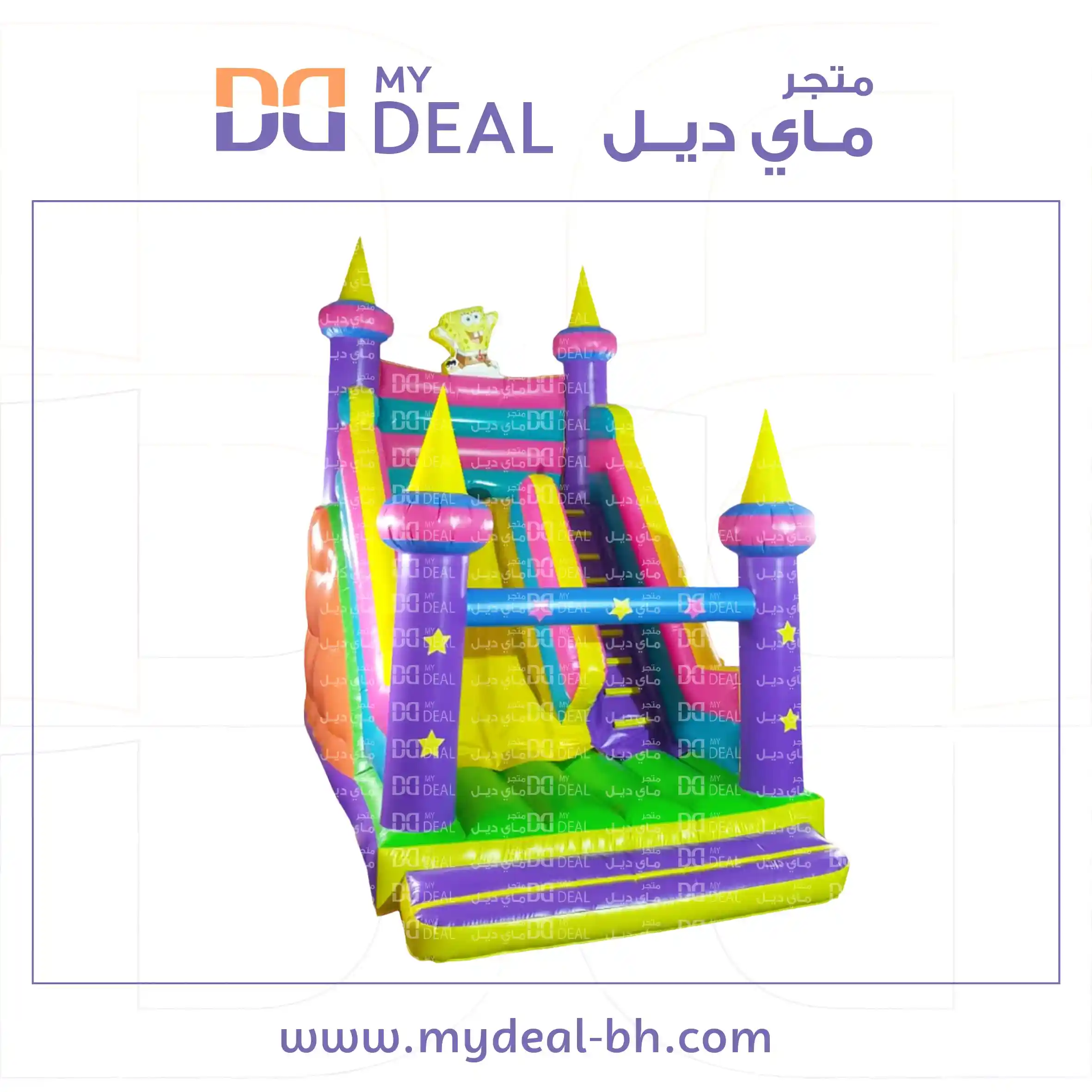 زحليقة مع نطيطة وسلم ودرج كبير الطول ٦ متر العرض 4 متر الارتفاع ٦ متر