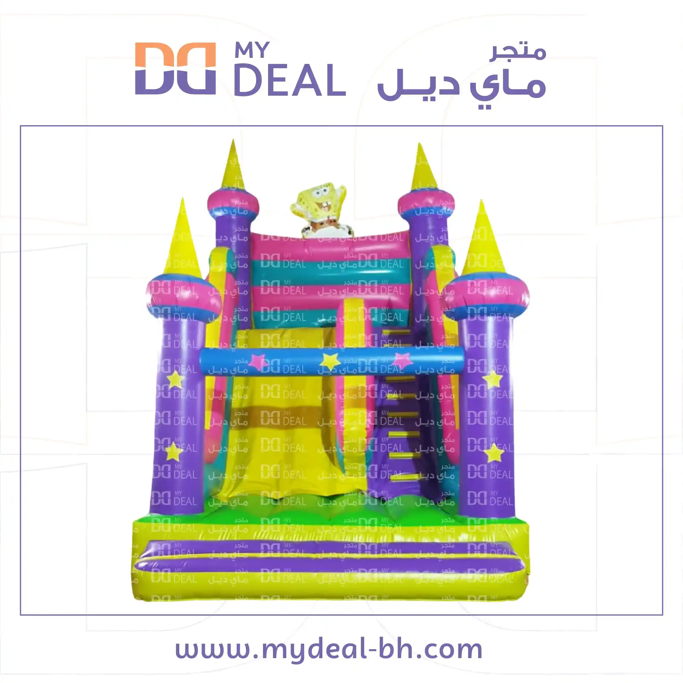 زحليقة مع نطيطة وسلم ودرج كبير الطول ٦ متر العرض 4 متر الارتفاع ٦ متر