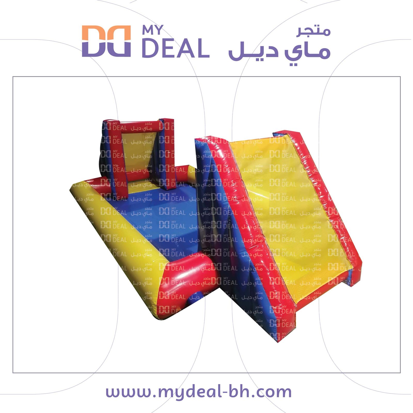 ملعب صابوني ٦ في ٣ متر لون أصفر و أزرق