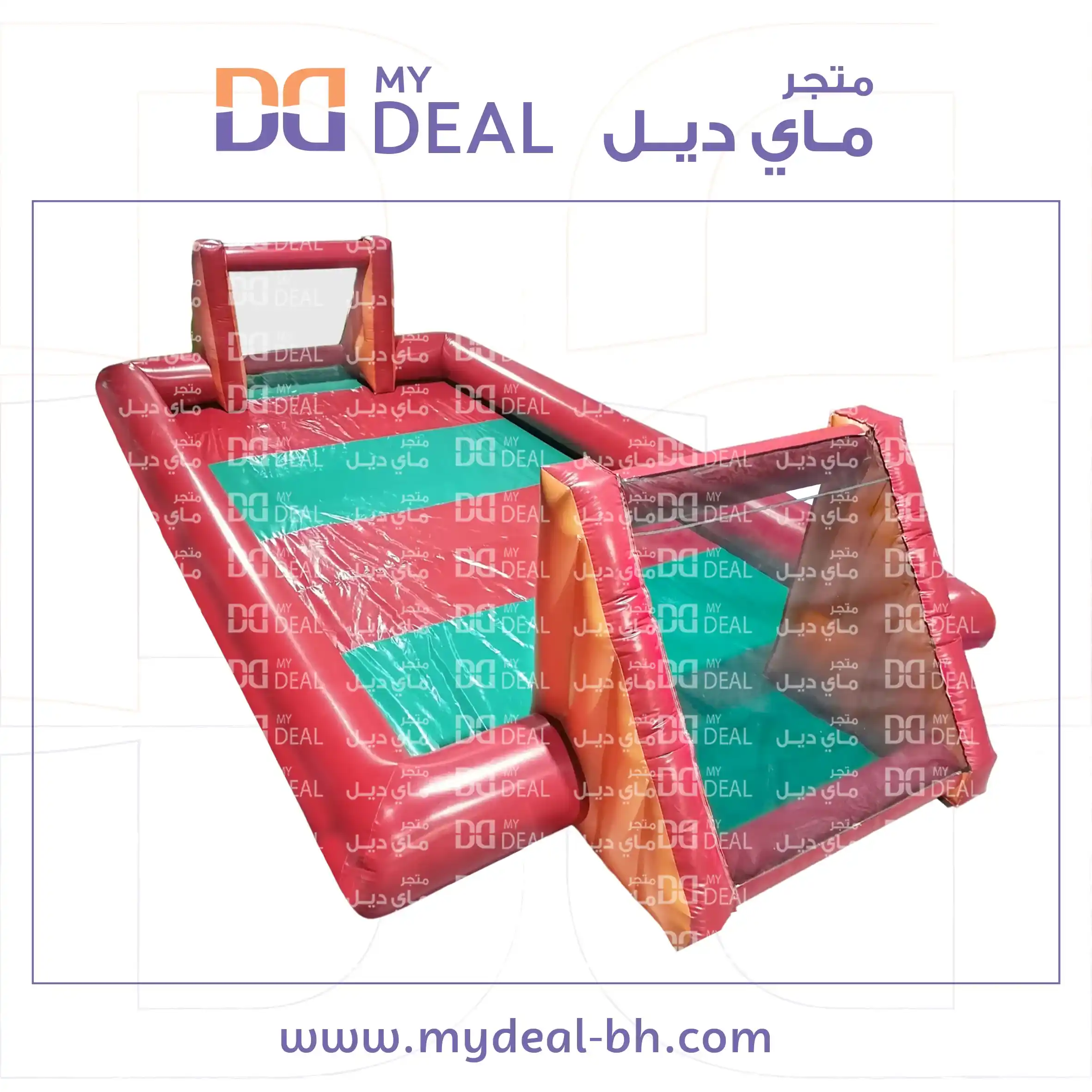ملعب صابوني 10 * 5 متر لون احمر واخضر