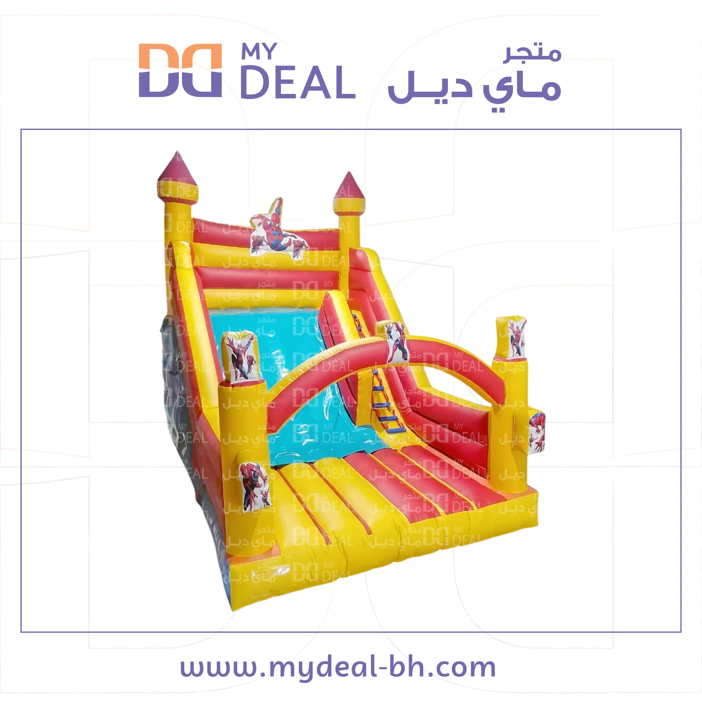 إيجار زحليقة سبايدرمان مع نطيطة 6.50* 4.50 *5 متر