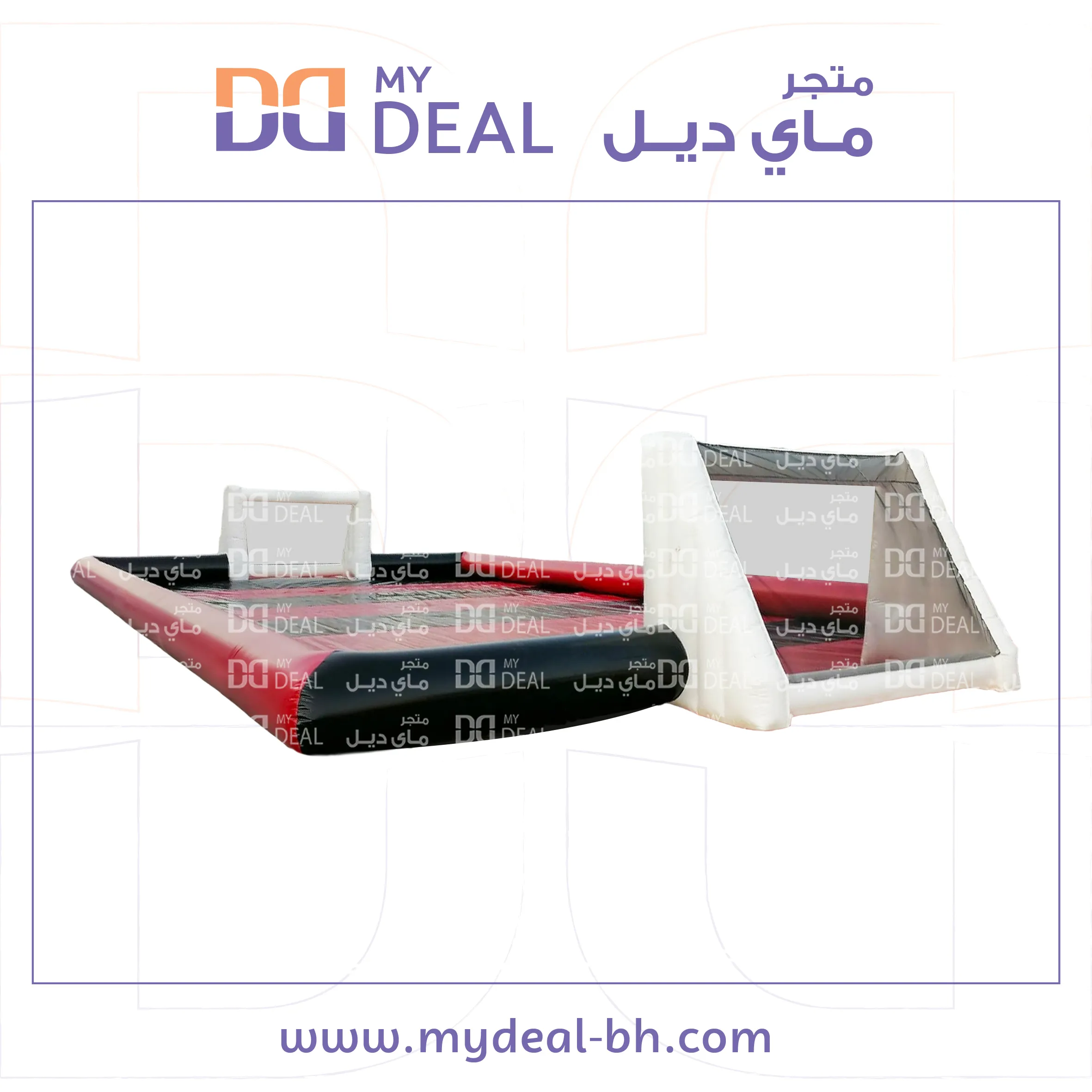 ملعب صابوني ضخم 24 *12  متر لون أسود وأحمر 