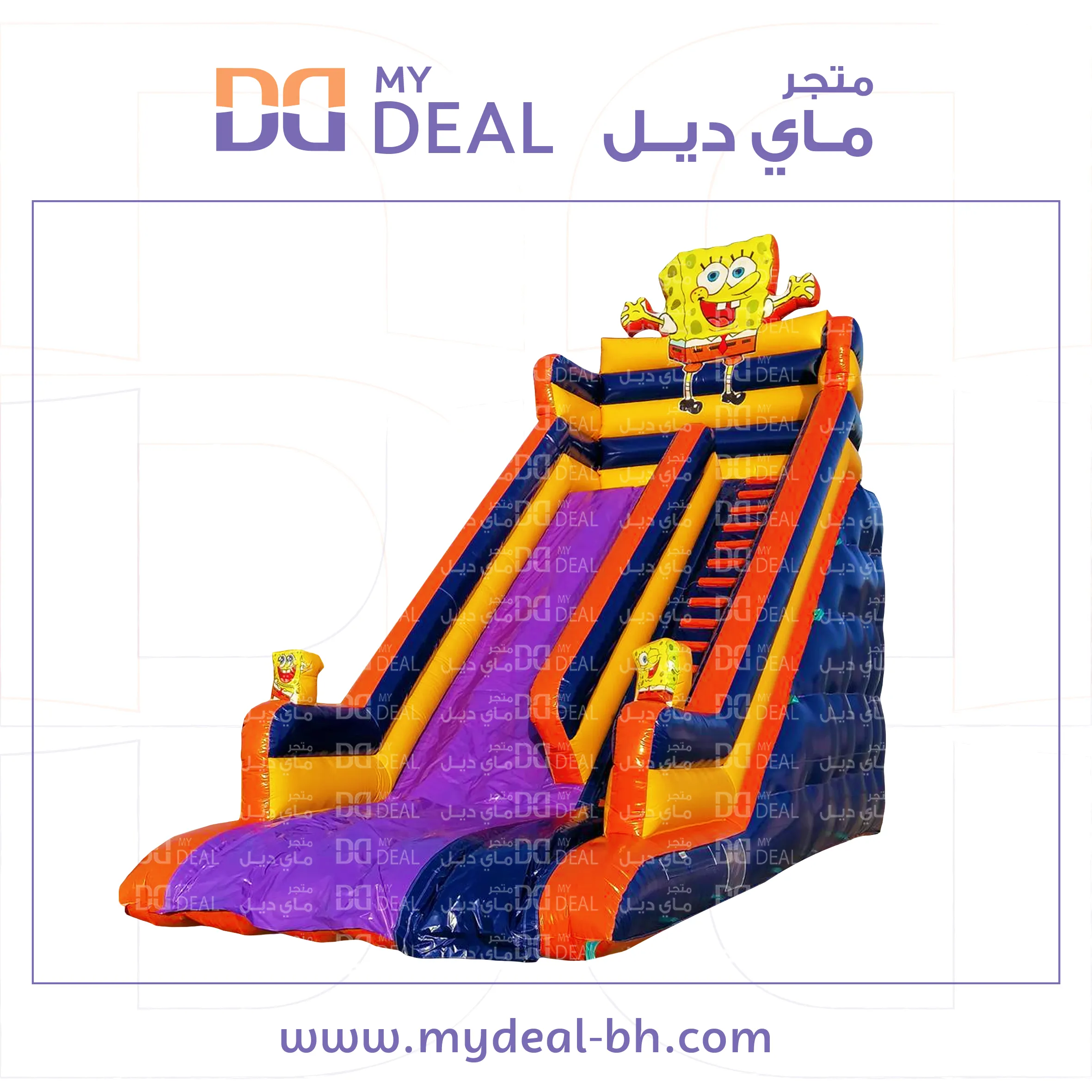 زحليقه سبونج بوب مع سلم طول 8.50 متر عرض 4 متر ارتفاع 8 متر