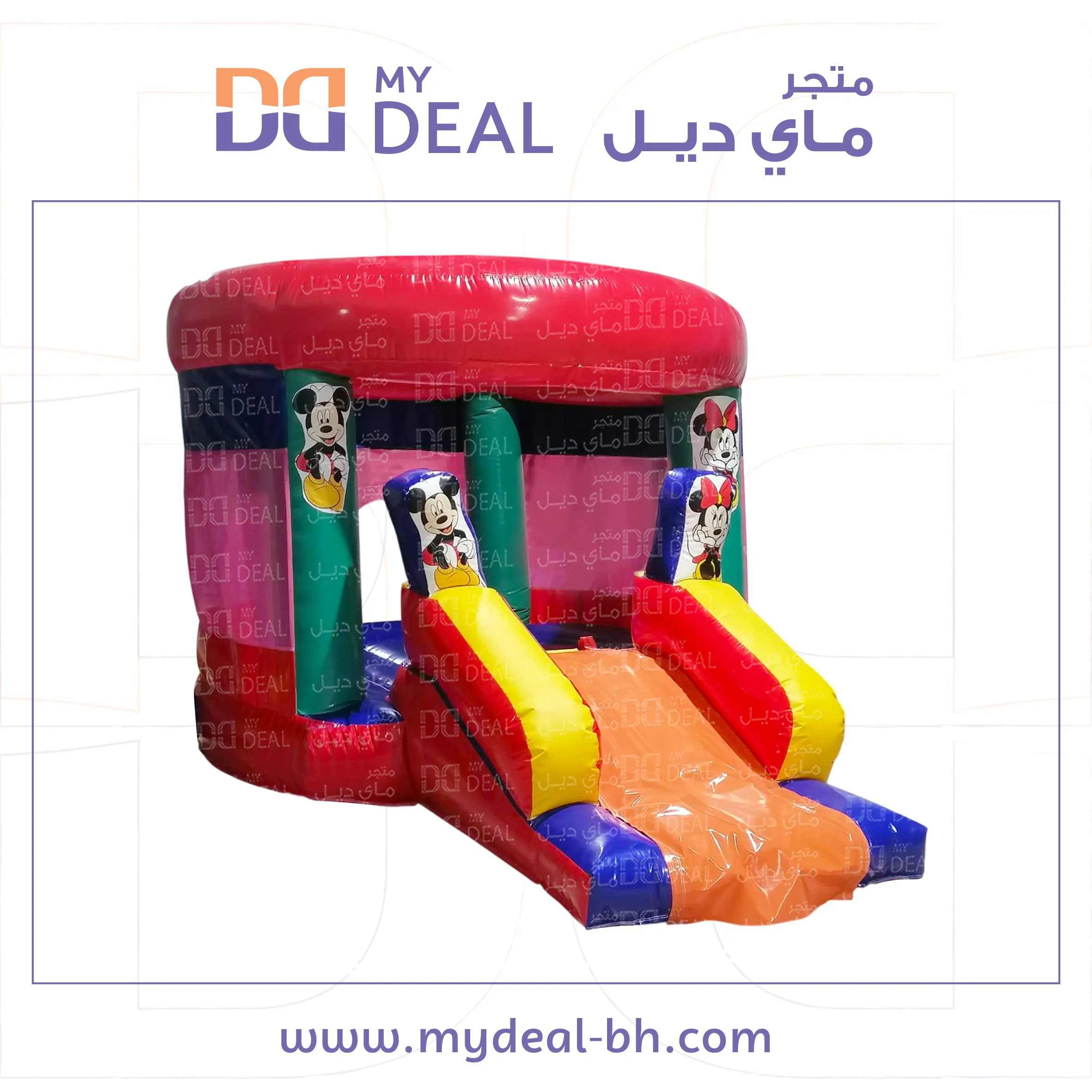 إيجار نقازه مع شخصية ميكي ماوس على شكل كيكة 5.50 *3*2.40 متر 