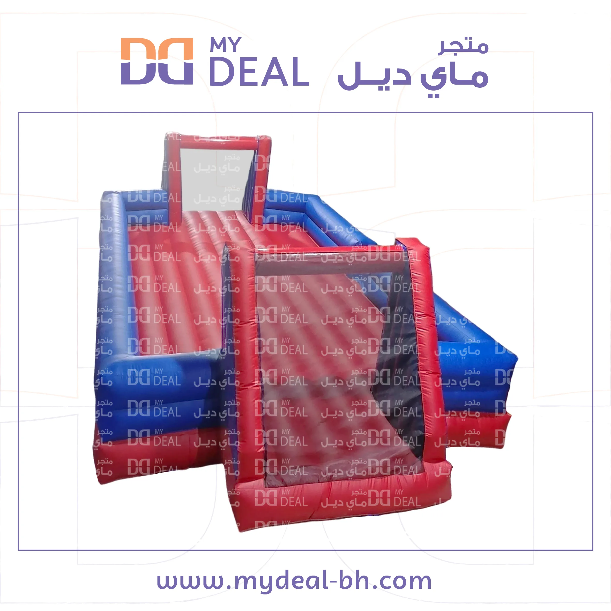 ملعب صابوني ارضيه نفخ احمر وازرق 10 * 5