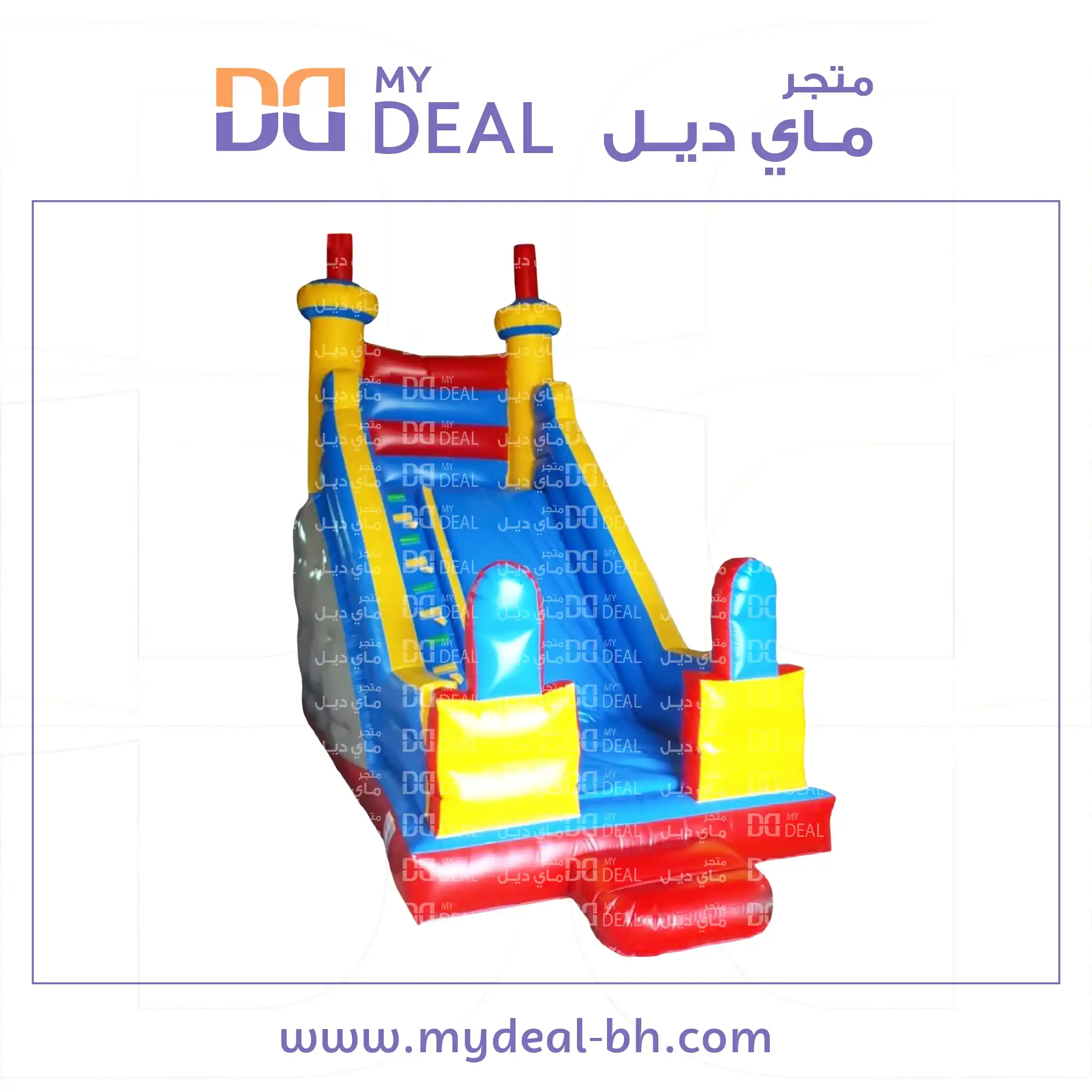 زحليقة  مع بوابة وجدار ومساكات يد ودرج 6.7* 3.3 * 6 متر