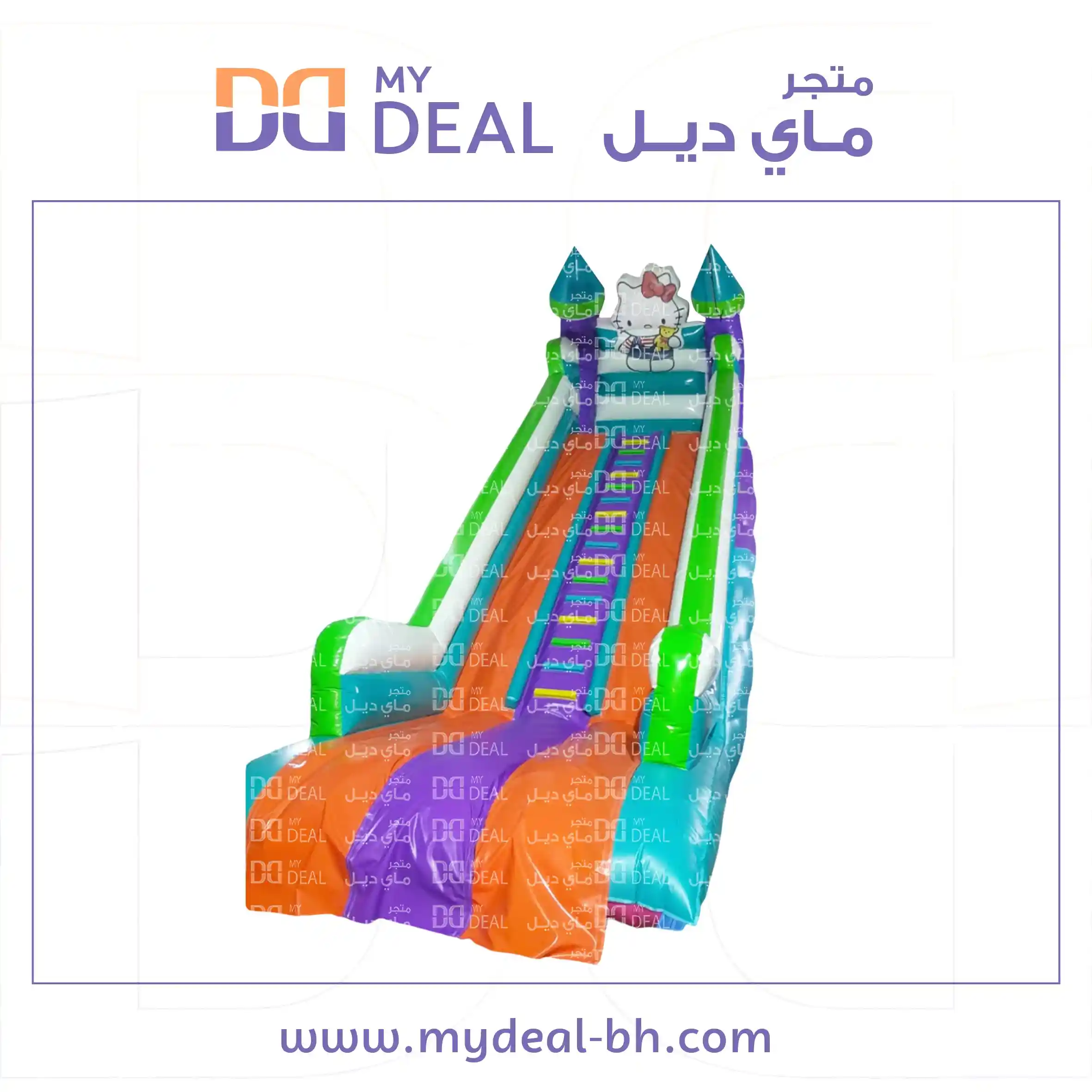 زحليقة مسارين مع سلم طول ٩ متر عرض ٣.٣٠ متر ارتفاع ٩ متر