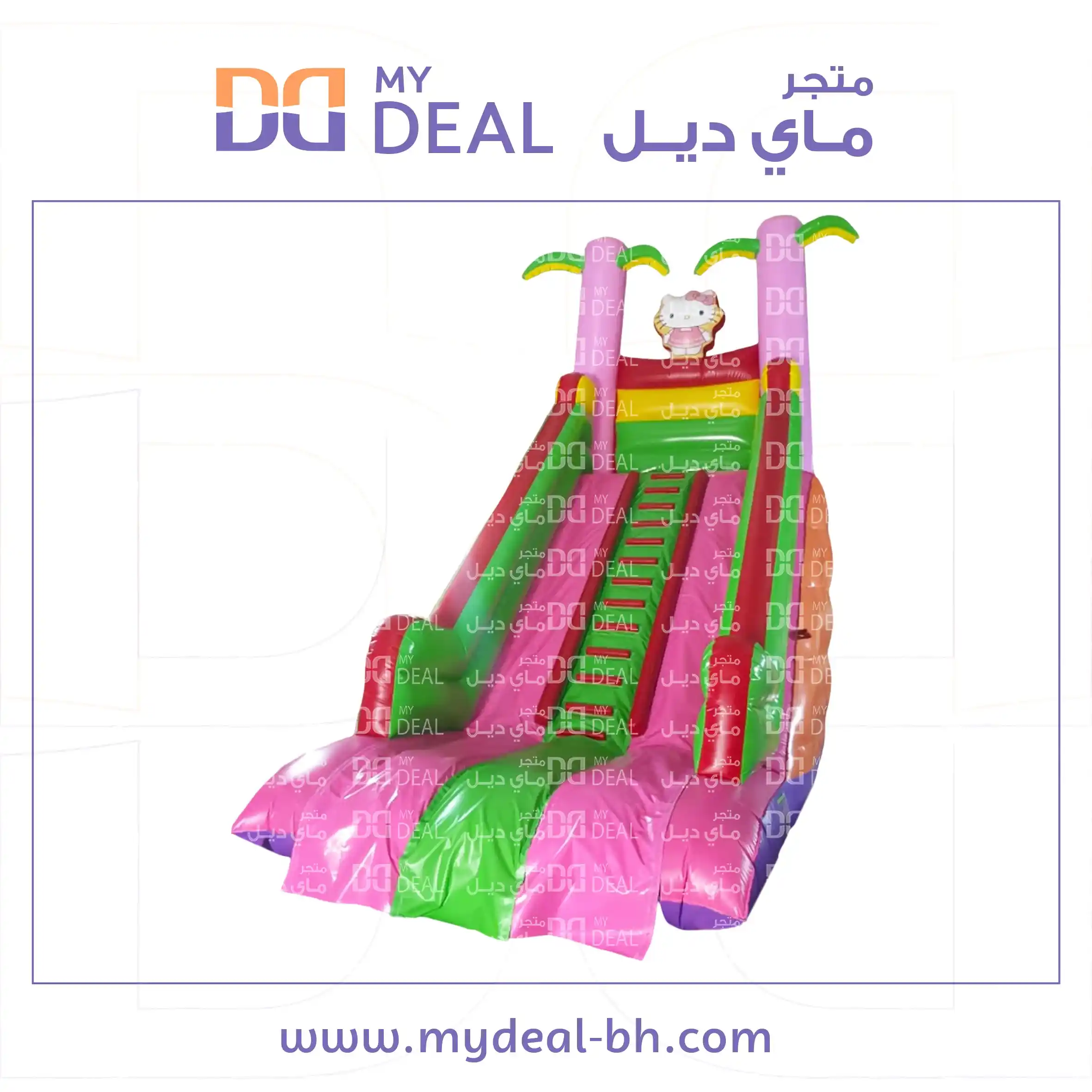 زحليقة مسارين مع سلم وسط طول ٧ متر  عرض ٣.٣٠ متر ارتفاع  ٧ متر