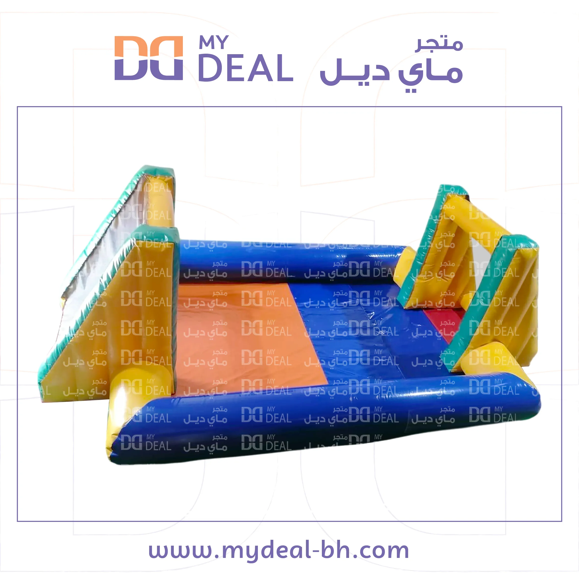 ملعب صابوني متر لون الارضيه ازرق وبرتقالي 6 * 3