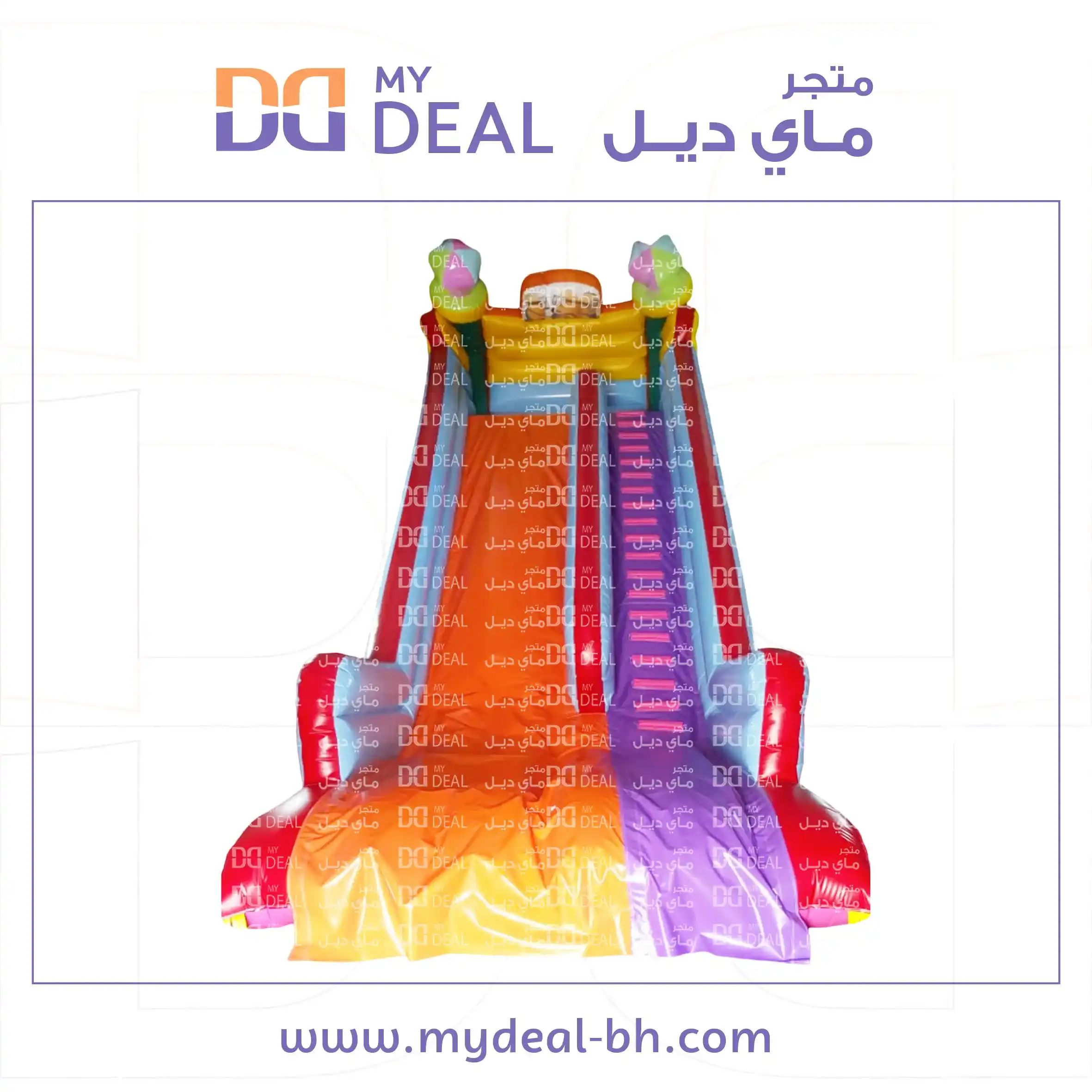 زحليقة هوائية مع سلم طول ١٠ متر عرض ٤ متر ارتفاع ٩.٥٠ متر