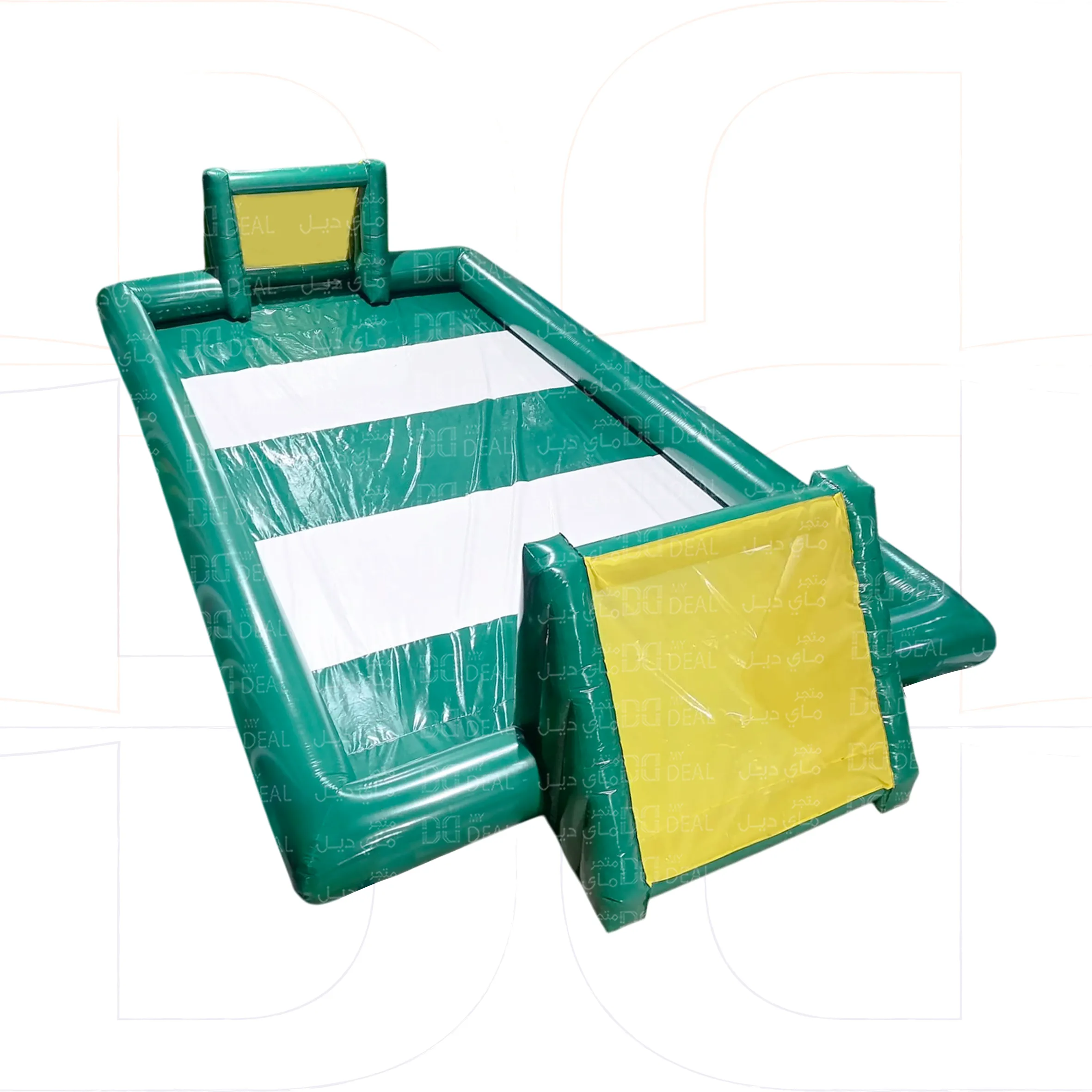ملعب صابوني لون اخضر وابيض 12*6 متر