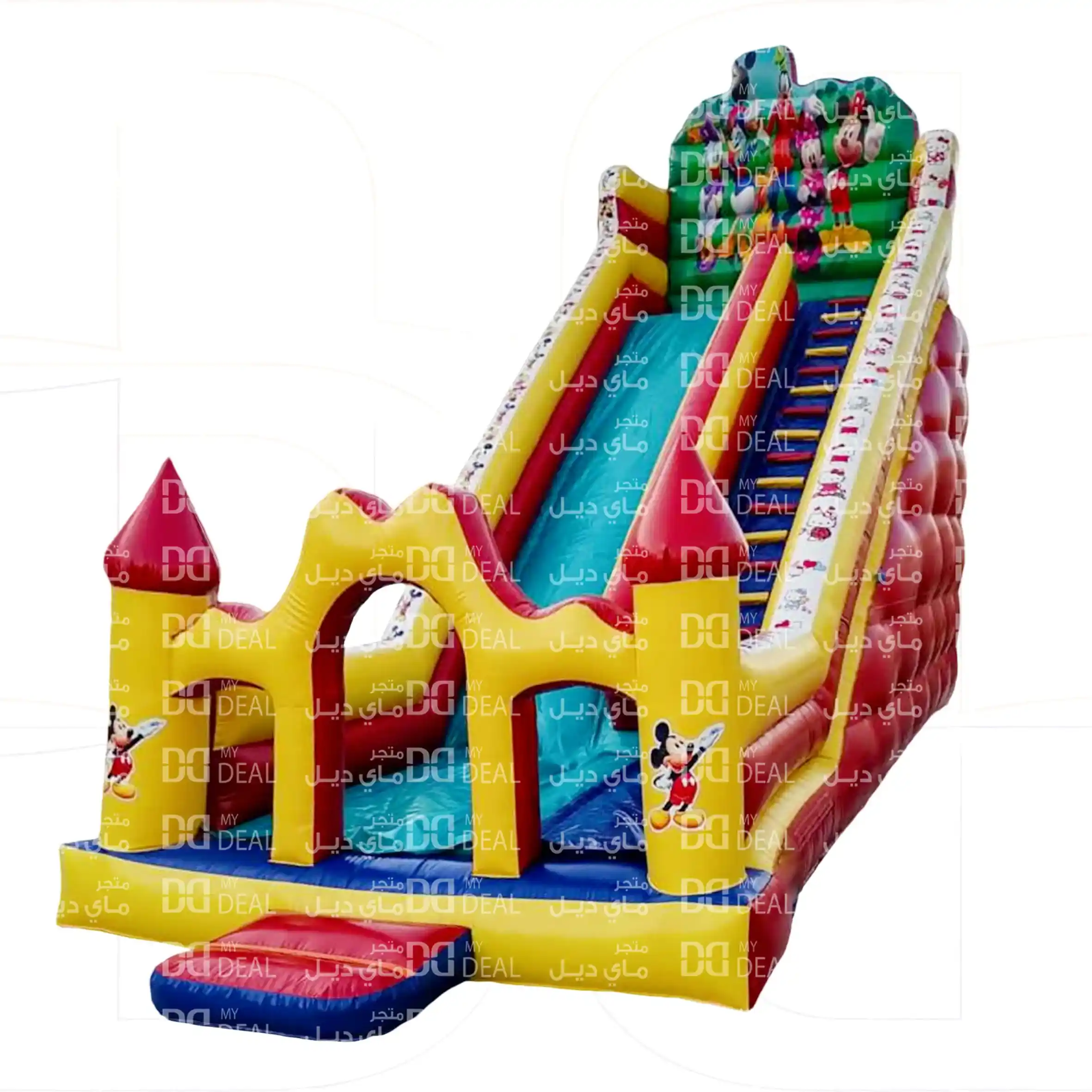 زحليقة ميكي ماوس هوائية مع سلم  10.50* 4 * 9.50  متر