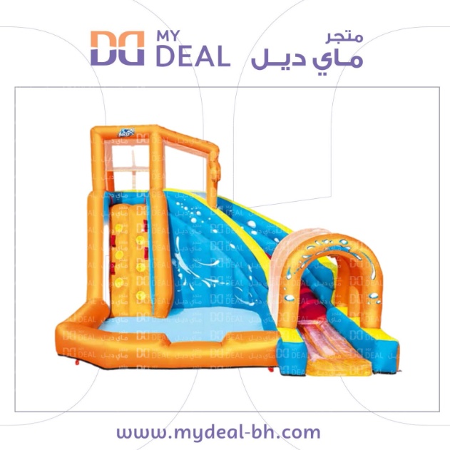 زحليقة مائية مع حوض التزلج 4.20×3.20×2.60متر تتحمل 321 كجم تكفي 10 لاع