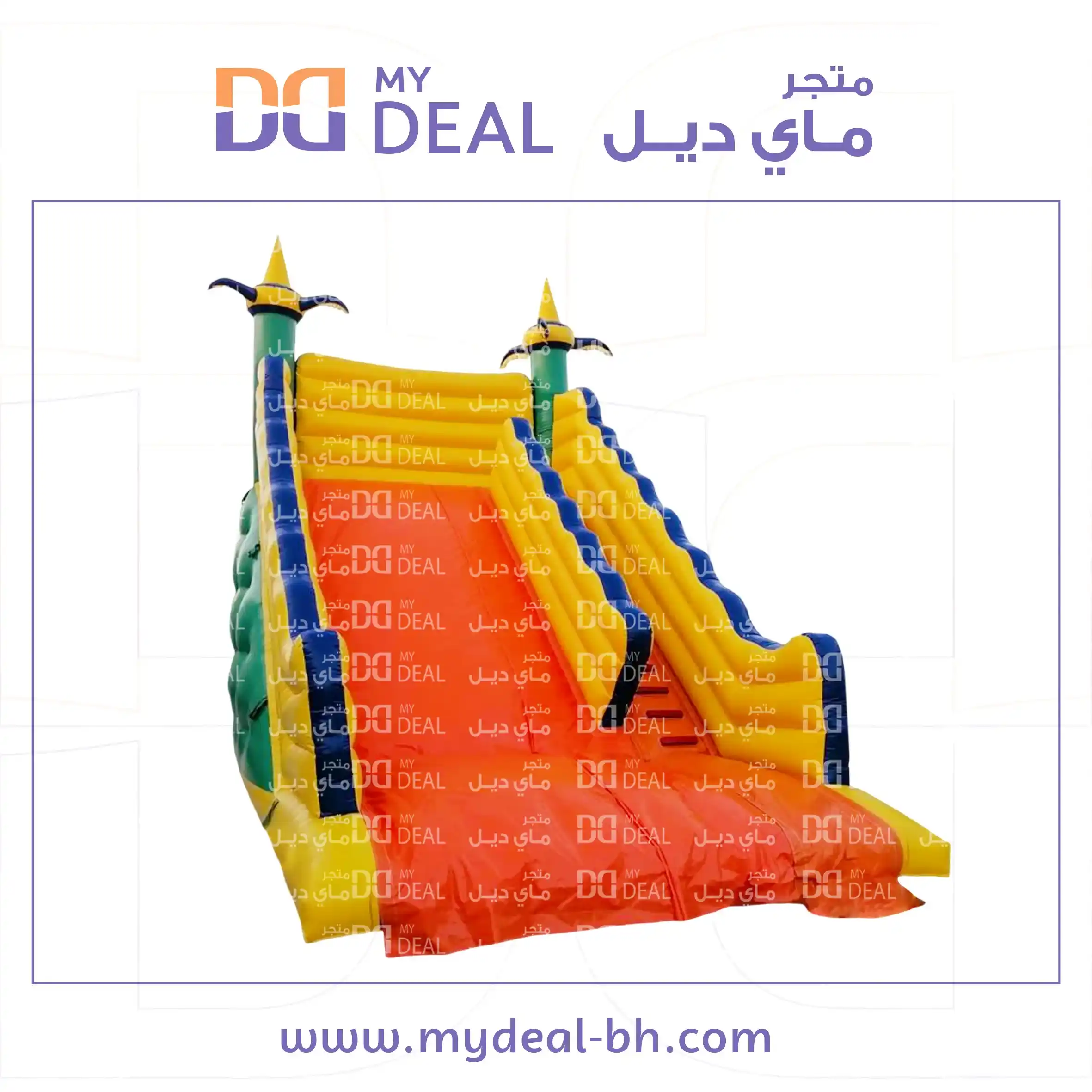 زحليقة هوائية ترفيهية مع أعمدة مشجرة الطول ٨ متر العرض ٥.٢٥ متر الارتف