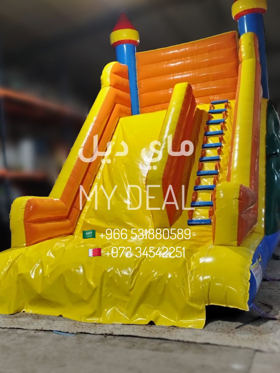 زحليقة هوائية مع سلم طول 6 متر عرض 4 متر إرتفاع 6 متر