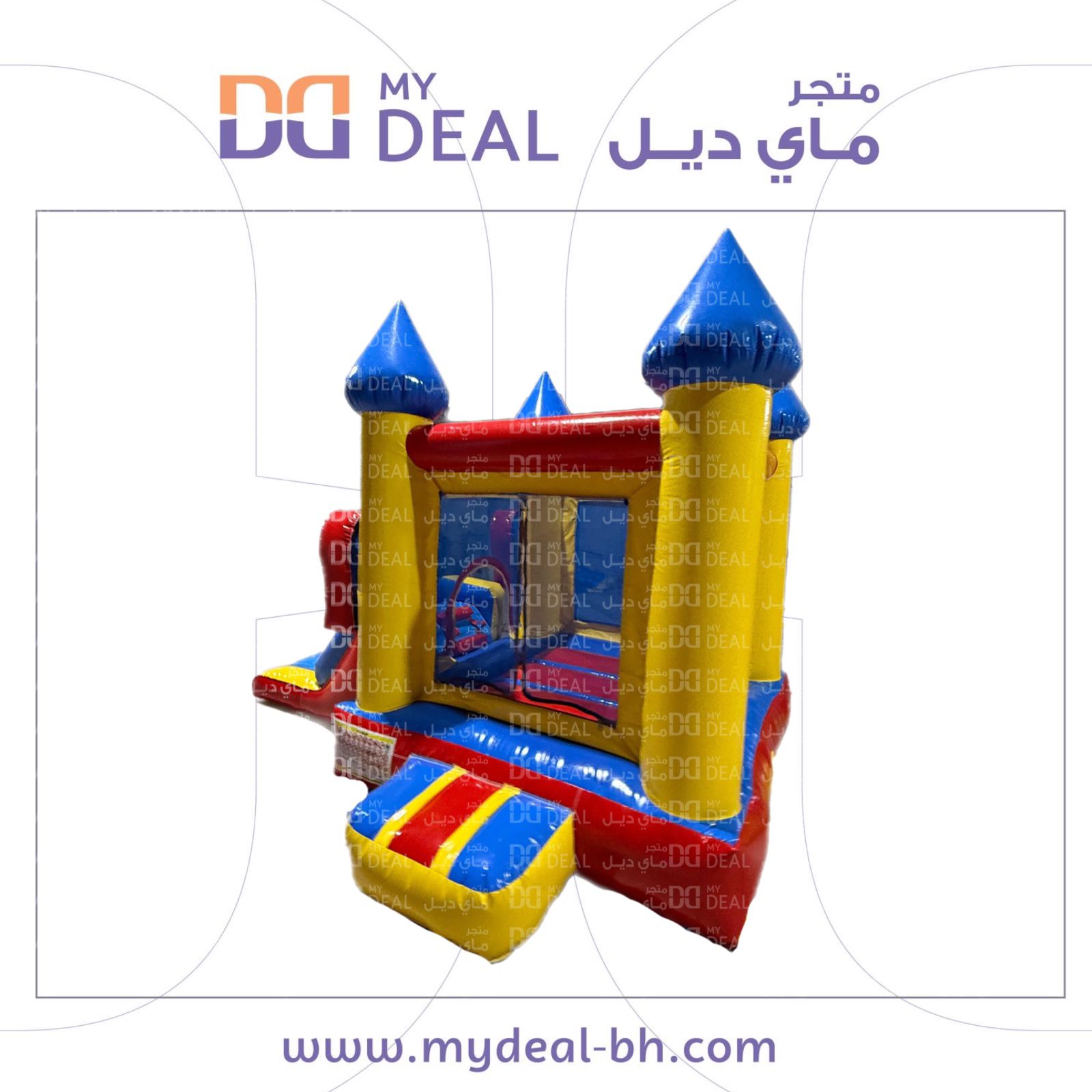 نطيطة مع زحليقة بشخصية المهرج – مقاس 3.5 × 2.5 × 2.7 متر
