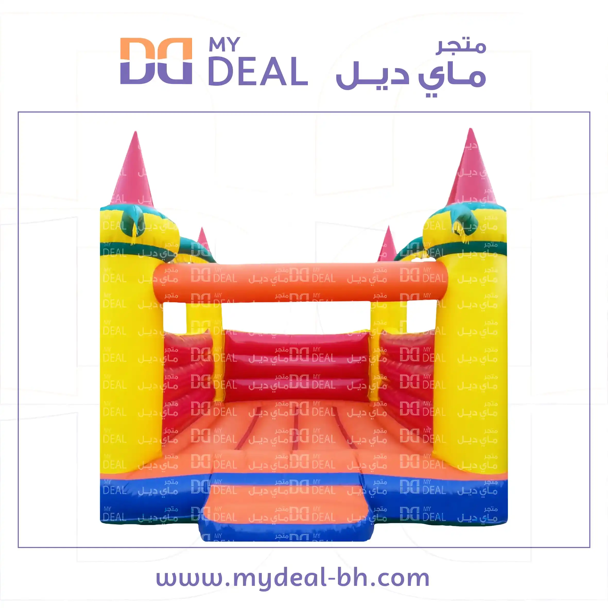 نطيطة هوائية مع درج وأعمدة مشجرة طول 5 متر × عرض 5 متر